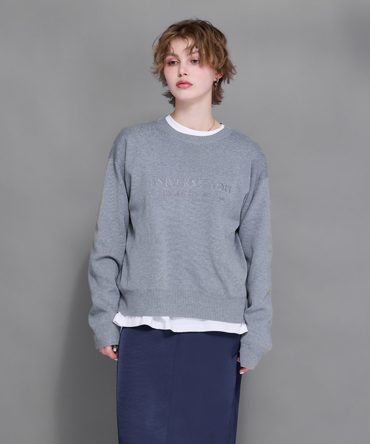 MODEL:170cm/COLOR:GRAY/SIZE:F