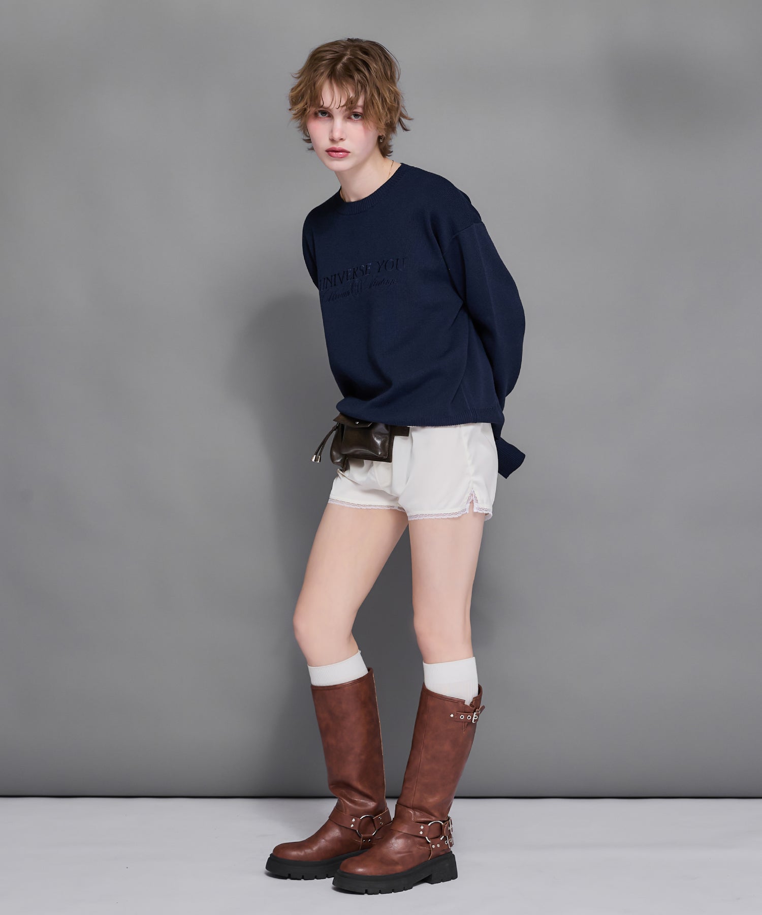 MODEL:170cm/COLOR:GRAY/SIZE:F