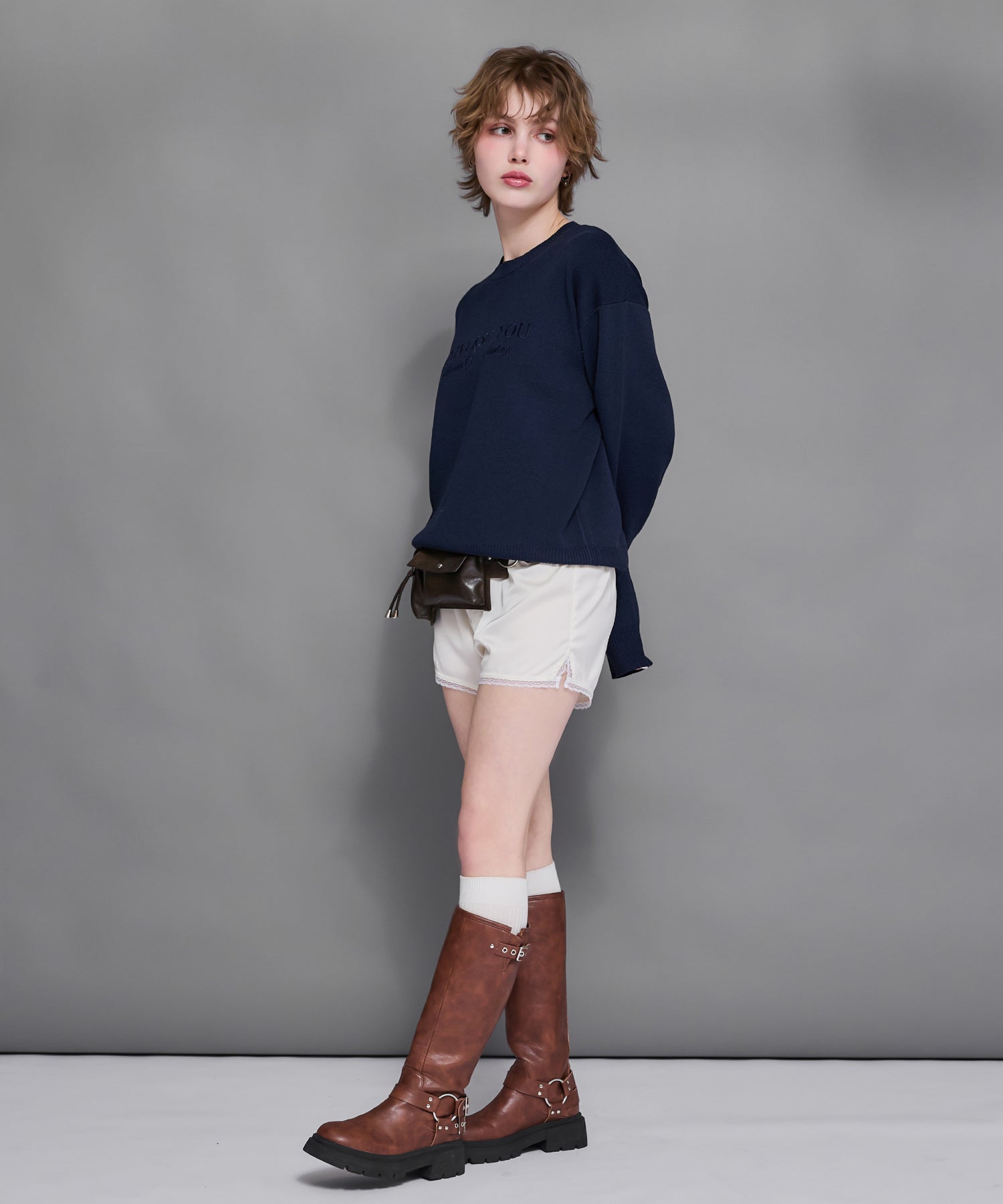 MODEL:170cm/COLOR:GRAY/SIZE:F