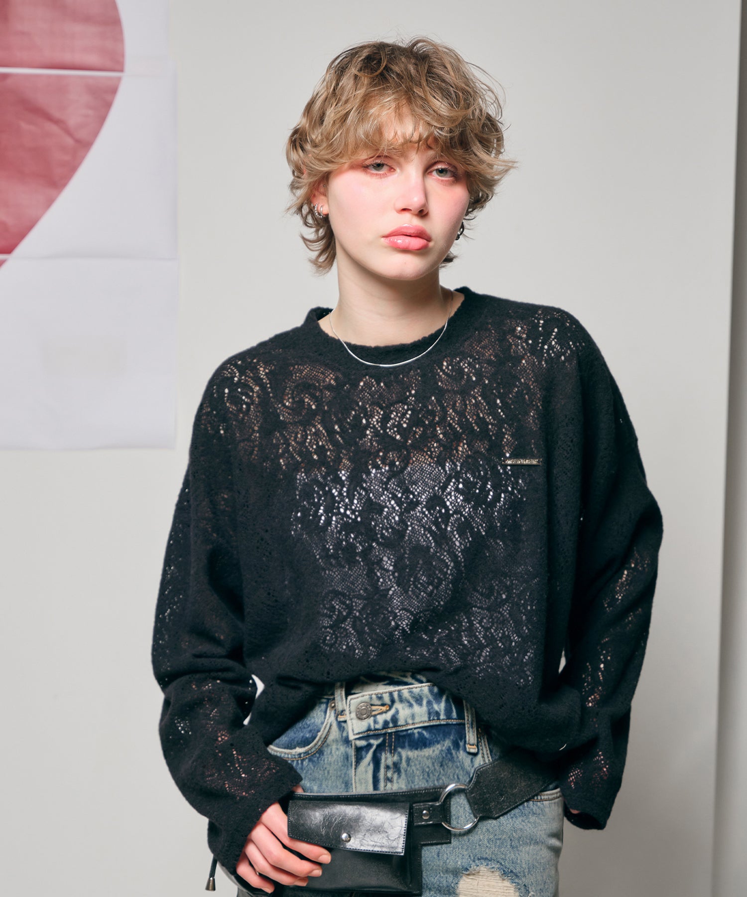 MODEL:170cm/COLOR:BLACK/SIZE:F