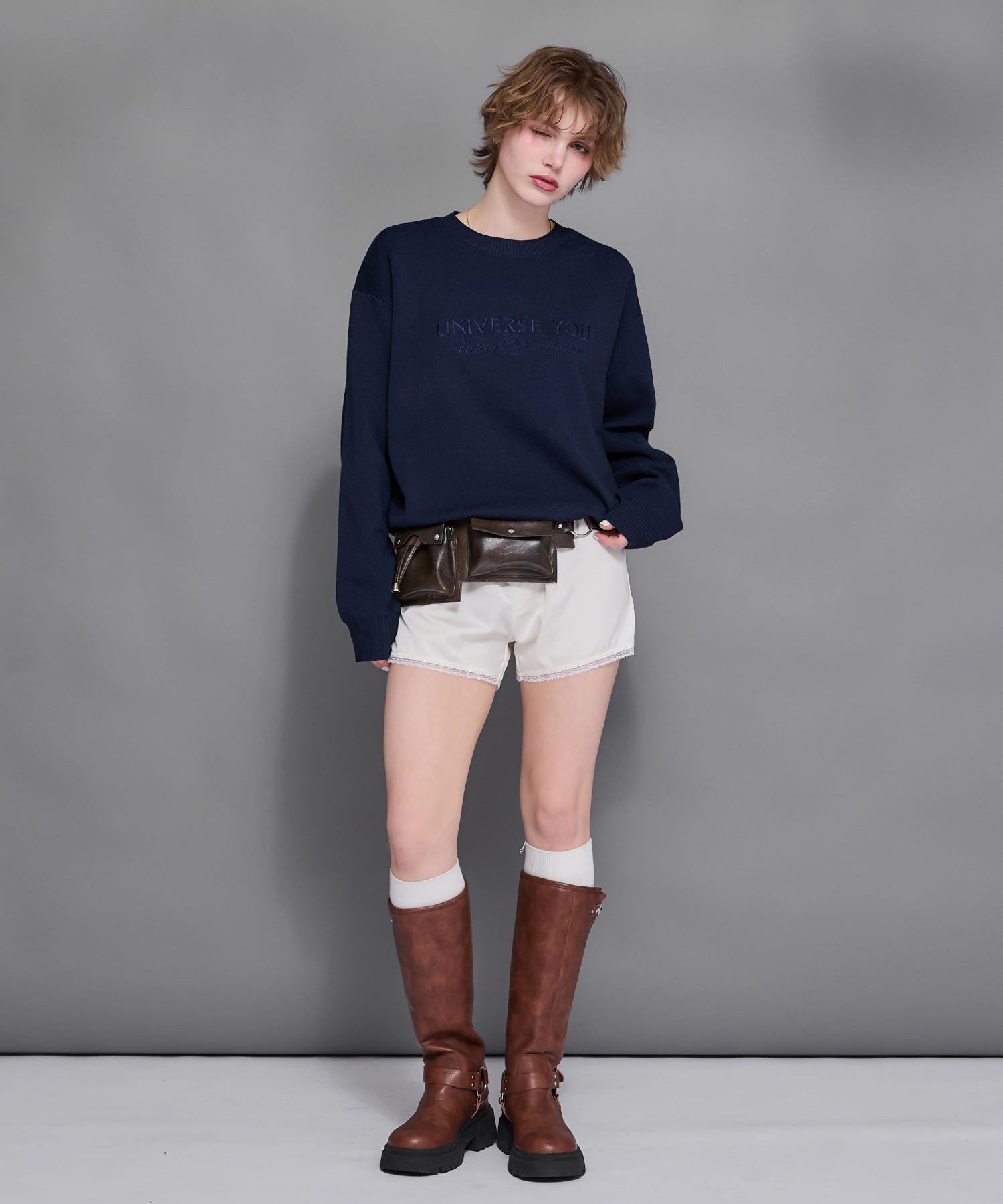 MODEL:170cm/COLOR:GRAY/SIZE:F