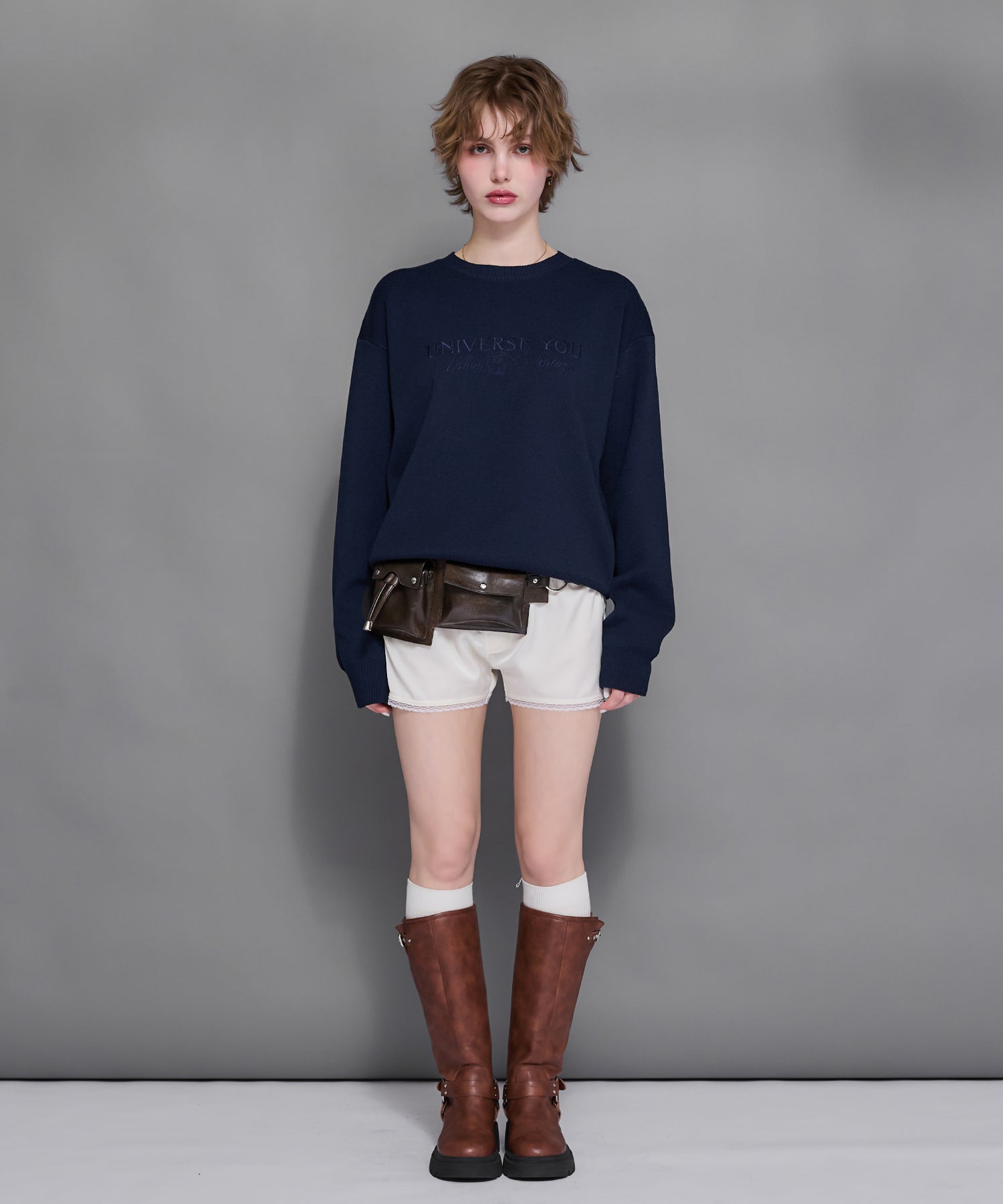 MODEL:170cm/COLOR:GRAY/SIZE:F