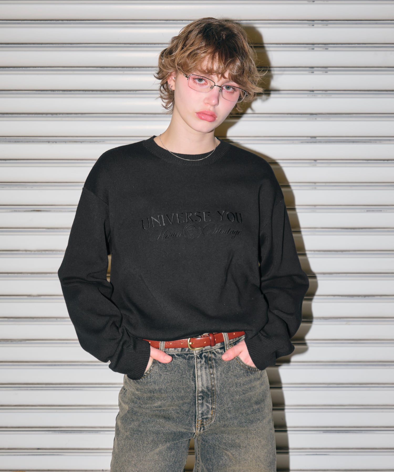 MODEL:170cm/COLOR:BLACK/SIZE:F