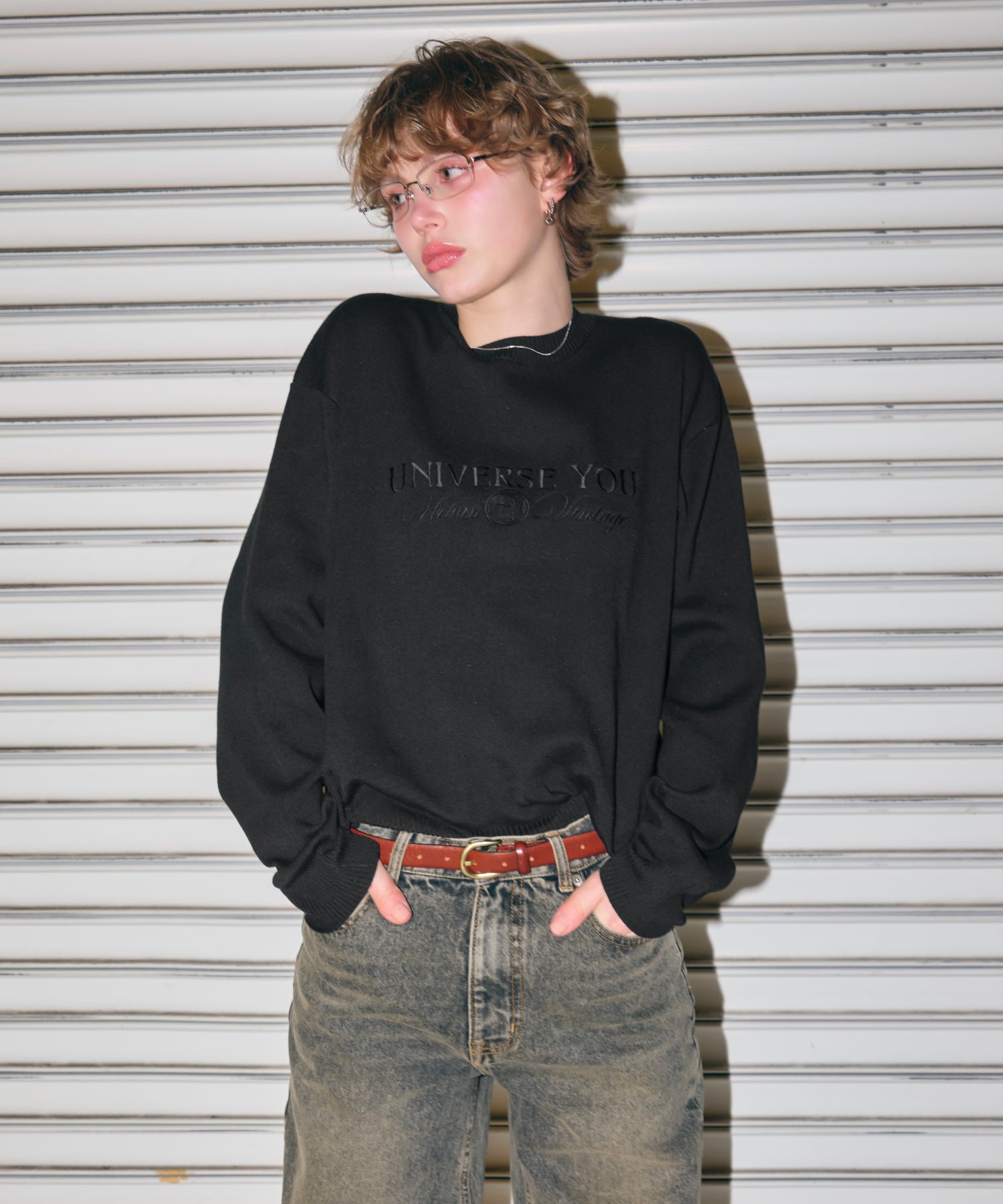 MODEL:170cm/COLOR:BLACK/SIZE:F