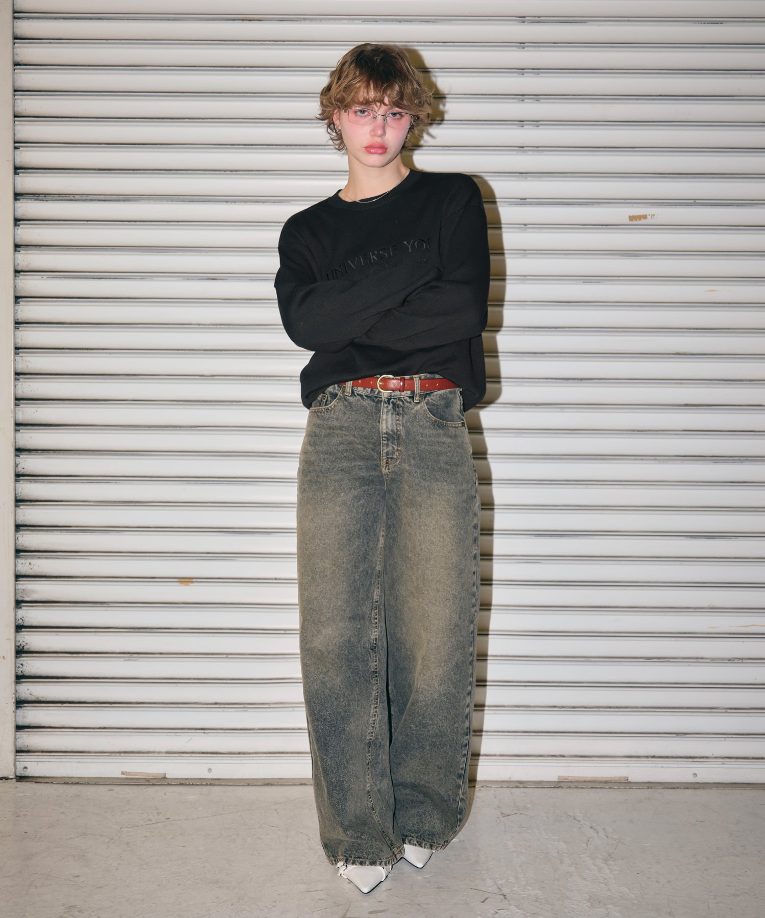 MODEL:170cm/COLOR:BLACK/SIZE:F