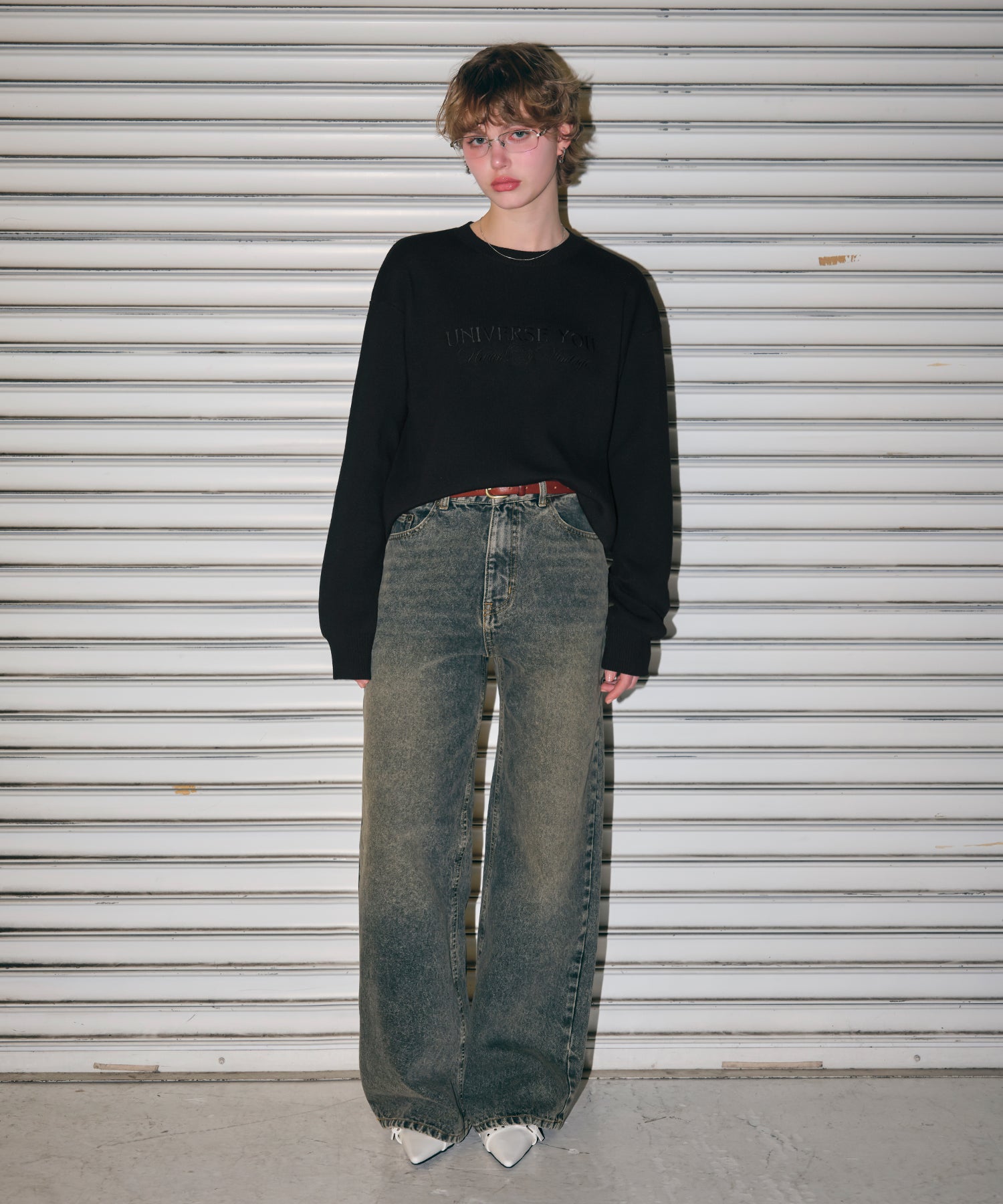 MODEL:170cm/COLOR:BLACK/SIZE:F