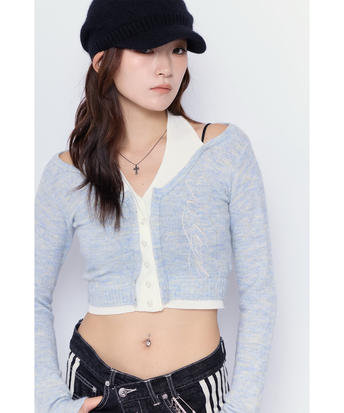 MODEL:170cm/COLOR:BLU/SIZE:F