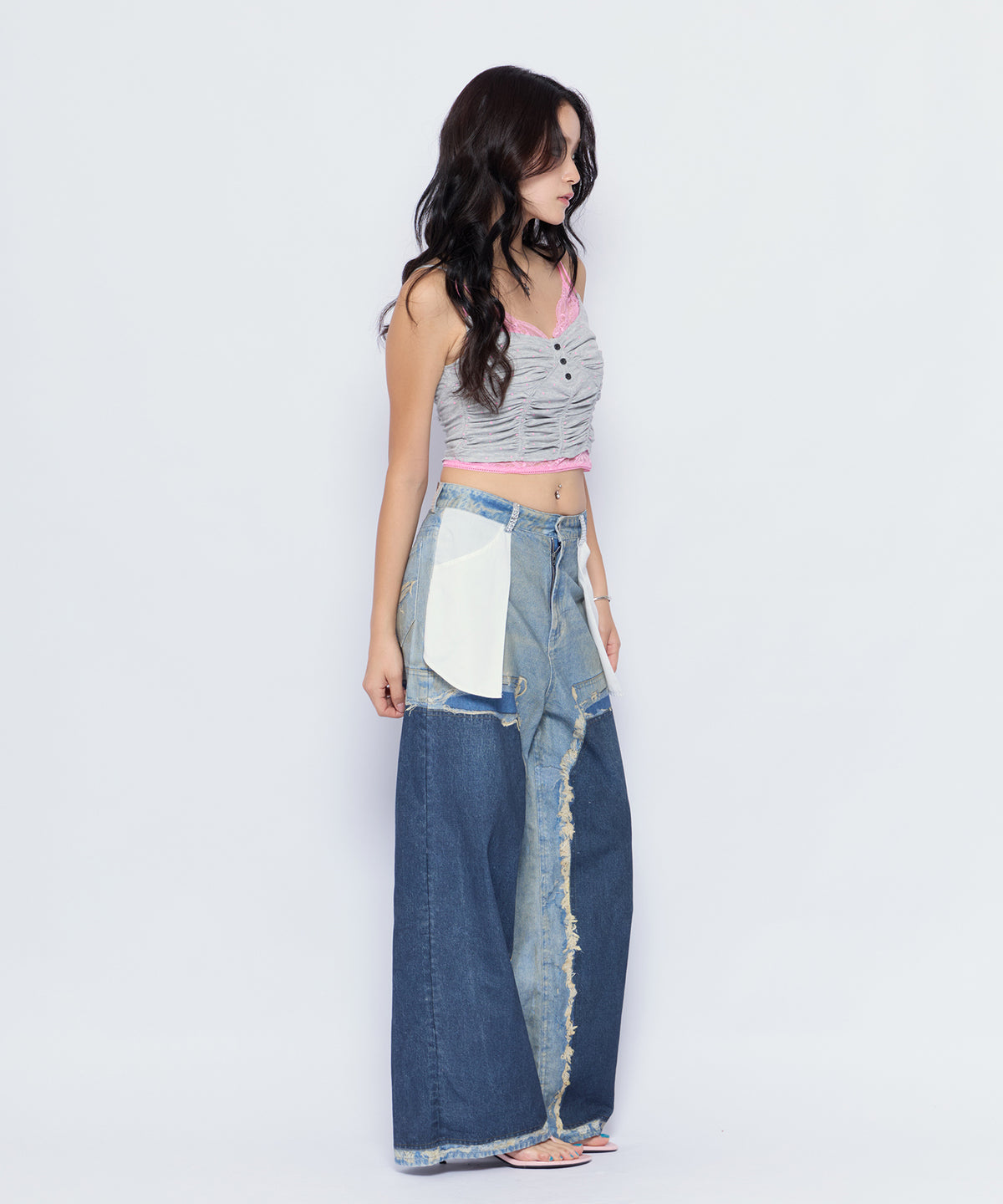 MODEL:170cm/COLOR:GRY/SIZE:F