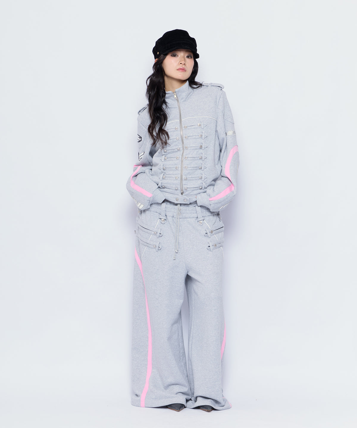 MODEL:170cm/COLOR:GRY/SIZE:F