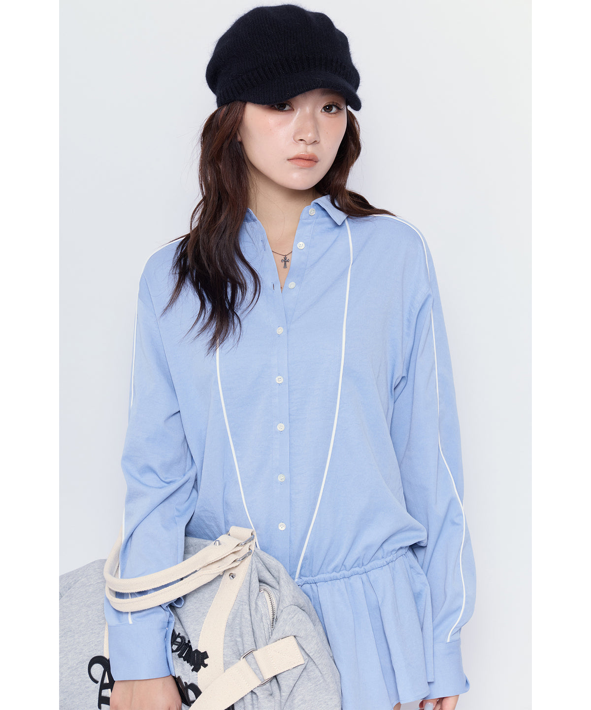 MODEL:170cm/COLOR:BLU/SIZE:F