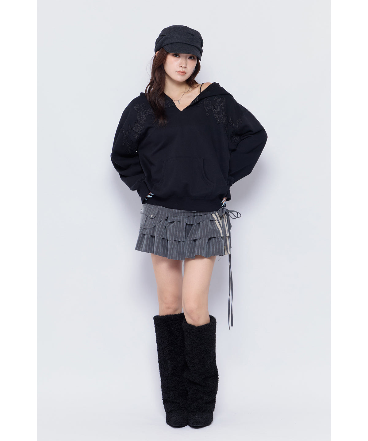 MODEL:170cm/COLOR:BLK/SIZE:F