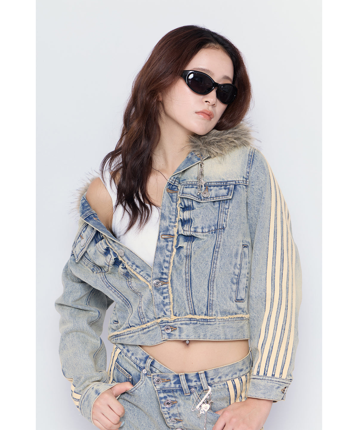 MODEL:170cm/COLOR:BLU/SIZE:F