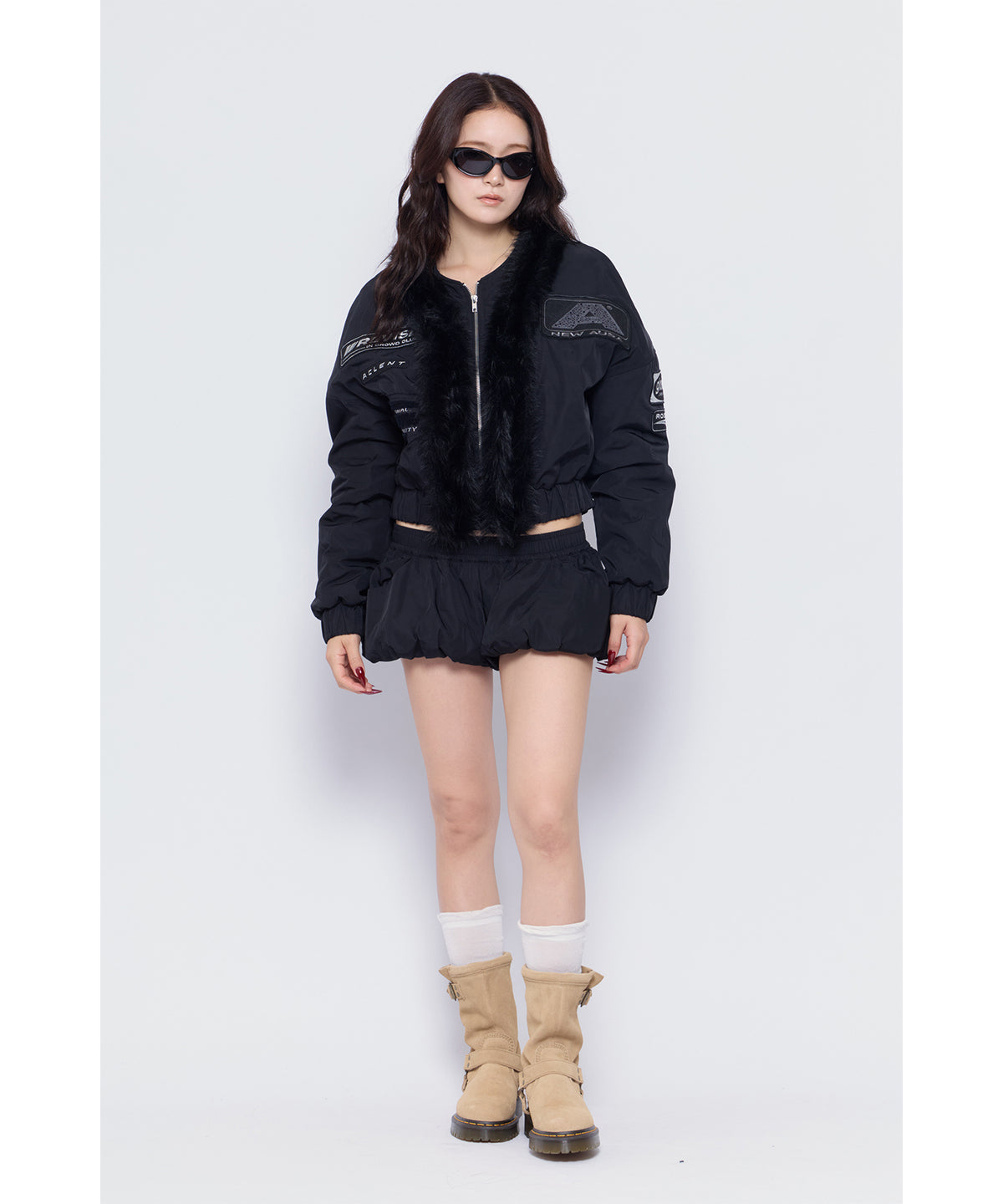 MODEL:170cm/COLOR:BLK/SIZE:F