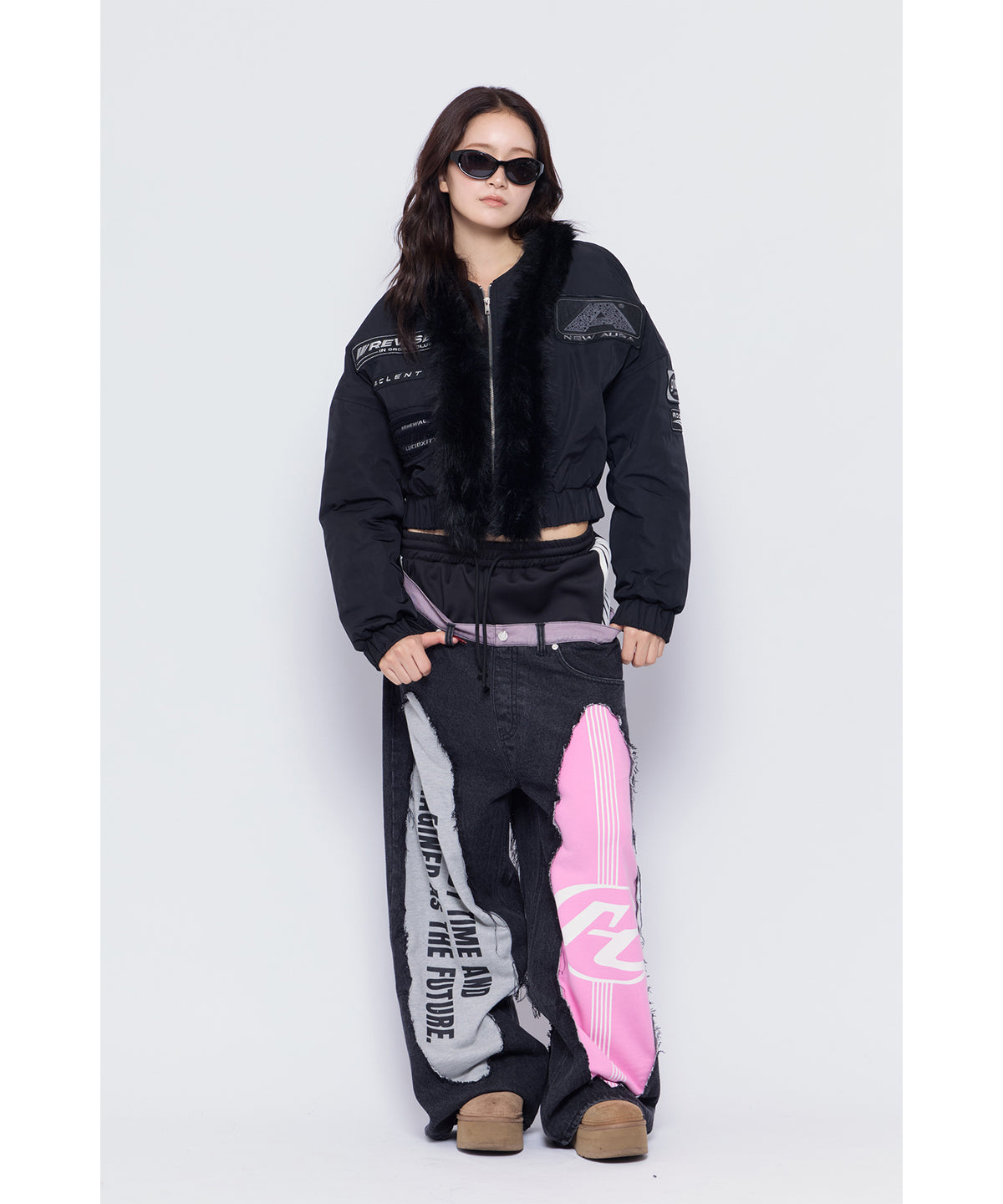 MODEL:170cm/COLOR:BLK/SIZE:F
