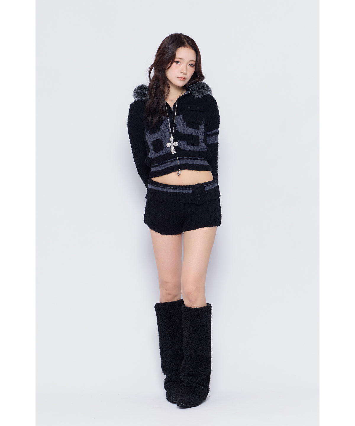 MODEL:170cm/COLOR:BLK/SIZE:F