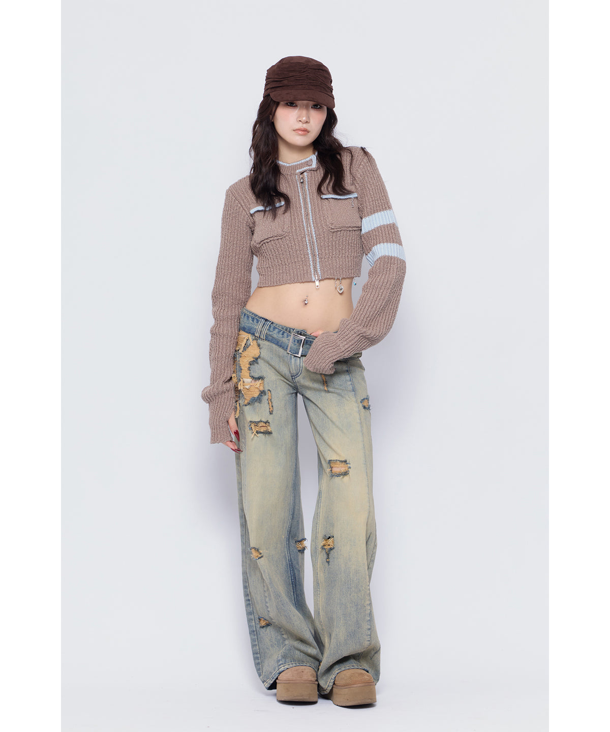 MODEL:170cm/COLOR:BLU/SIZE:M
