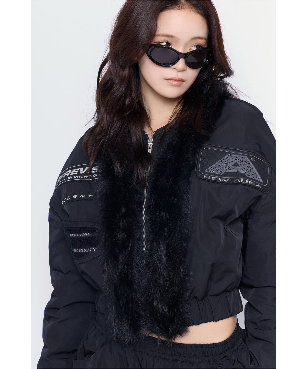 MODEL:170cm/COLOR:BLK/SIZE:F