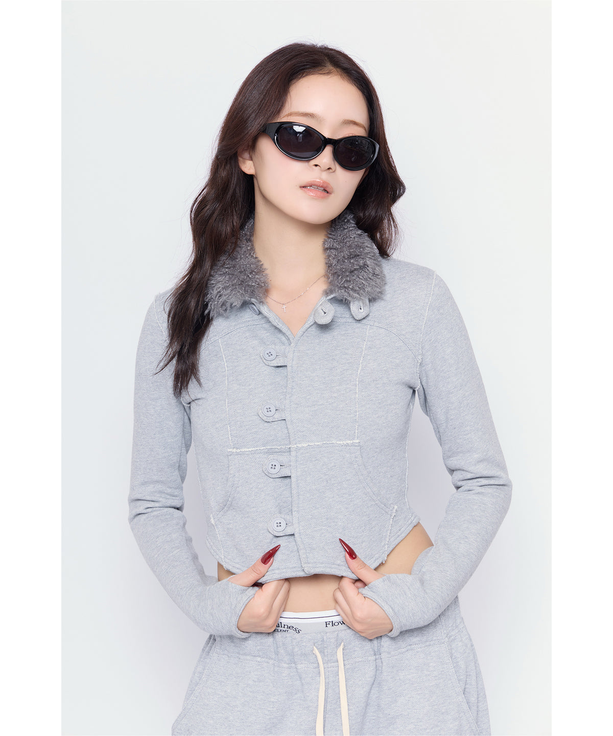 MODEL:170cm/COLOR:GRY/SIZE:F