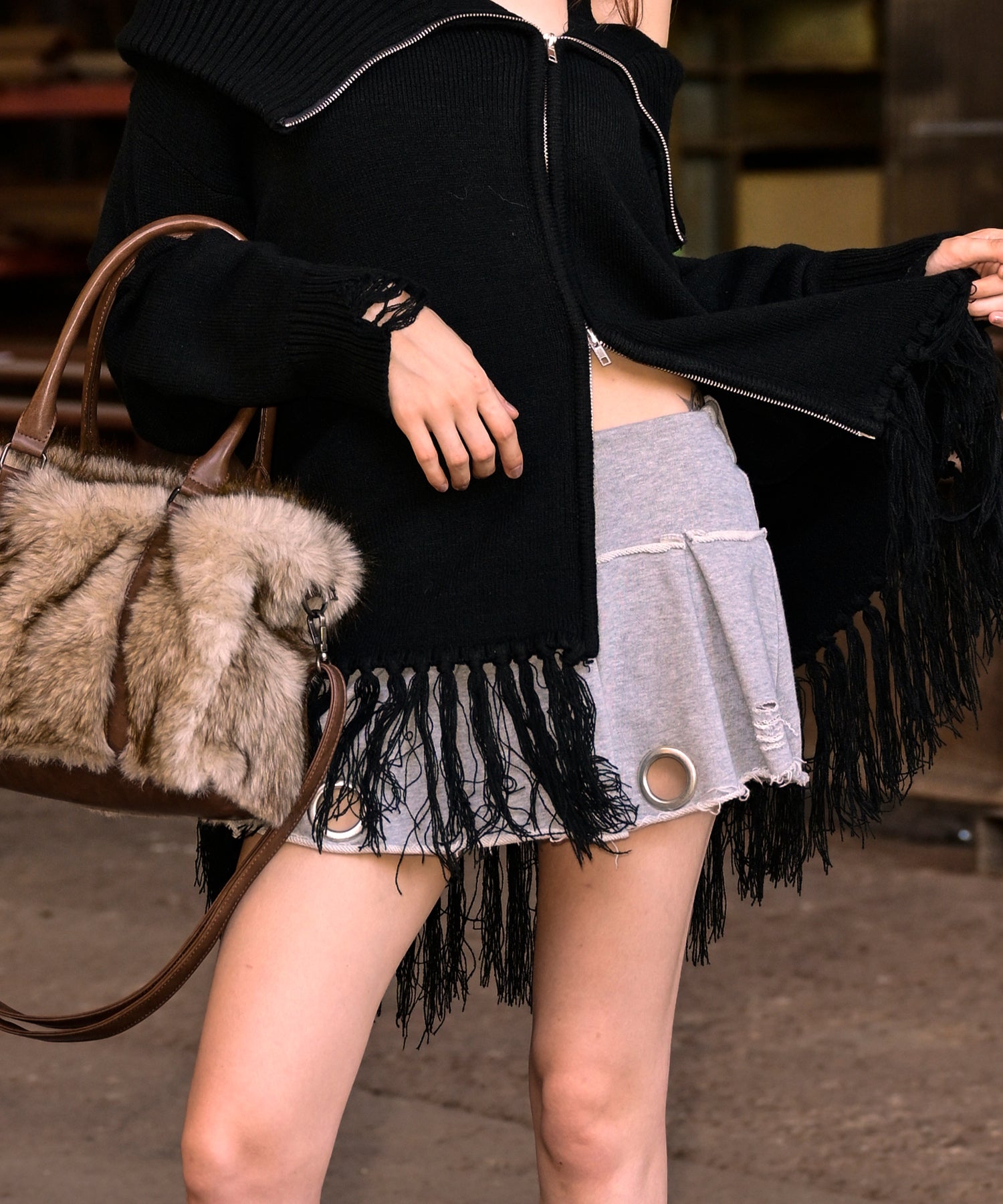 MODEL:170cm/COLOR:GRAY/SIZE:M