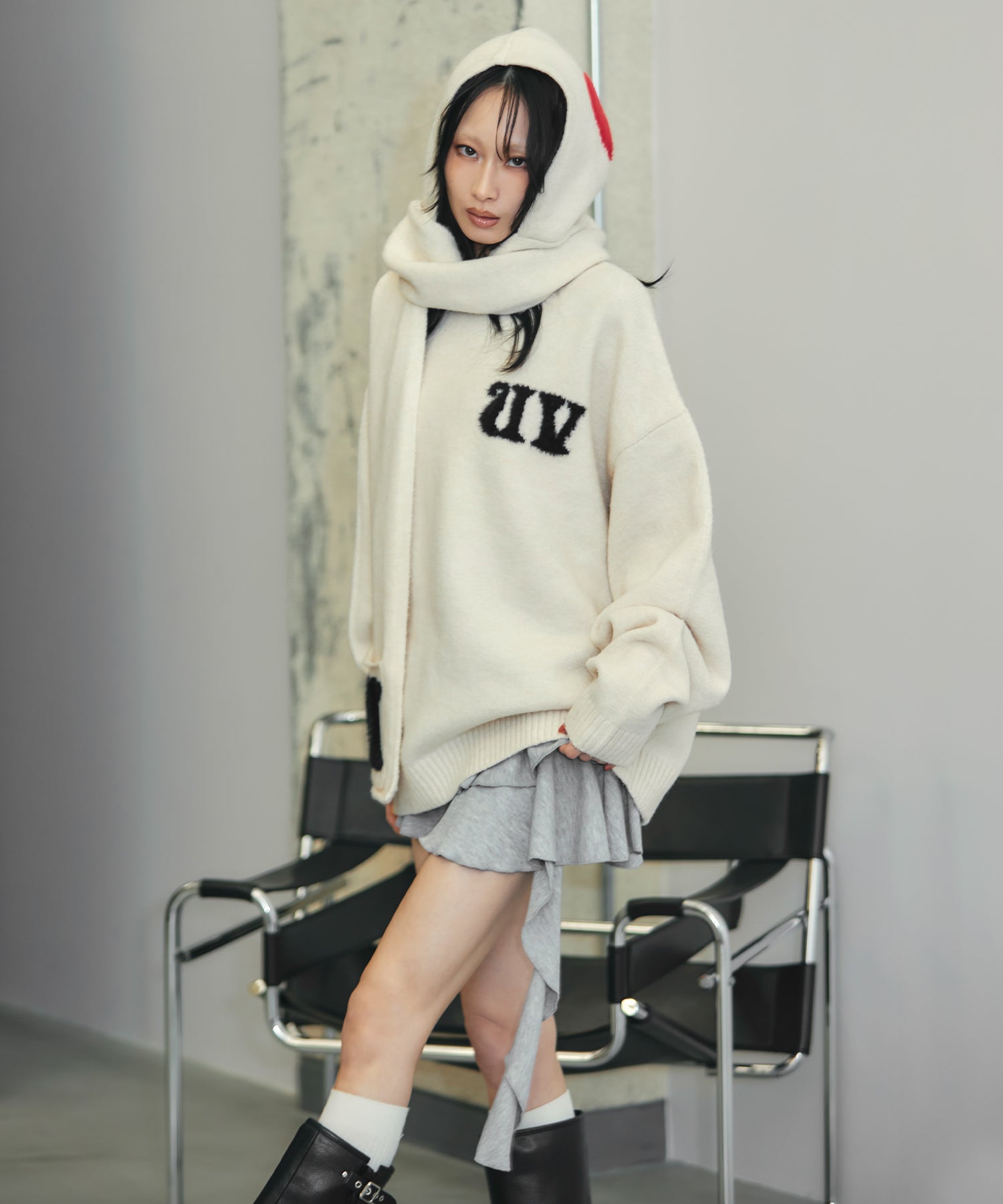 MODEL:170cm/COLOR:GRAY/SIZE:F
