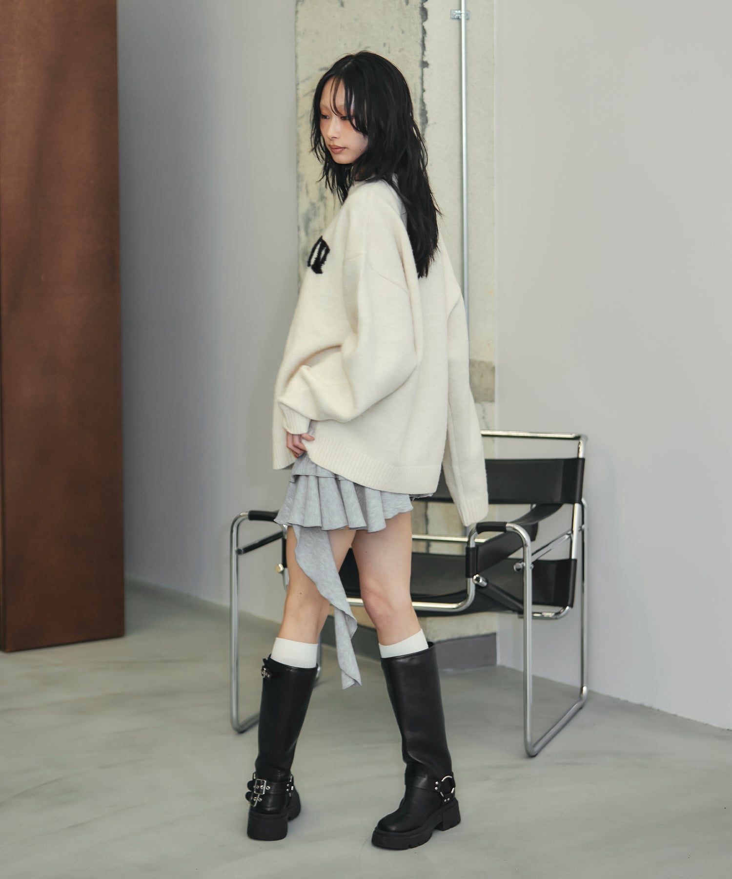 MODEL:170cm/COLOR:GRAY/SIZE:F