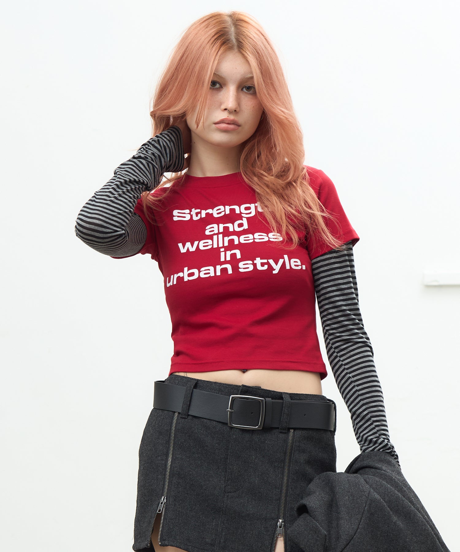 MODEL:170cm/COLOR:RED/SIZE:F