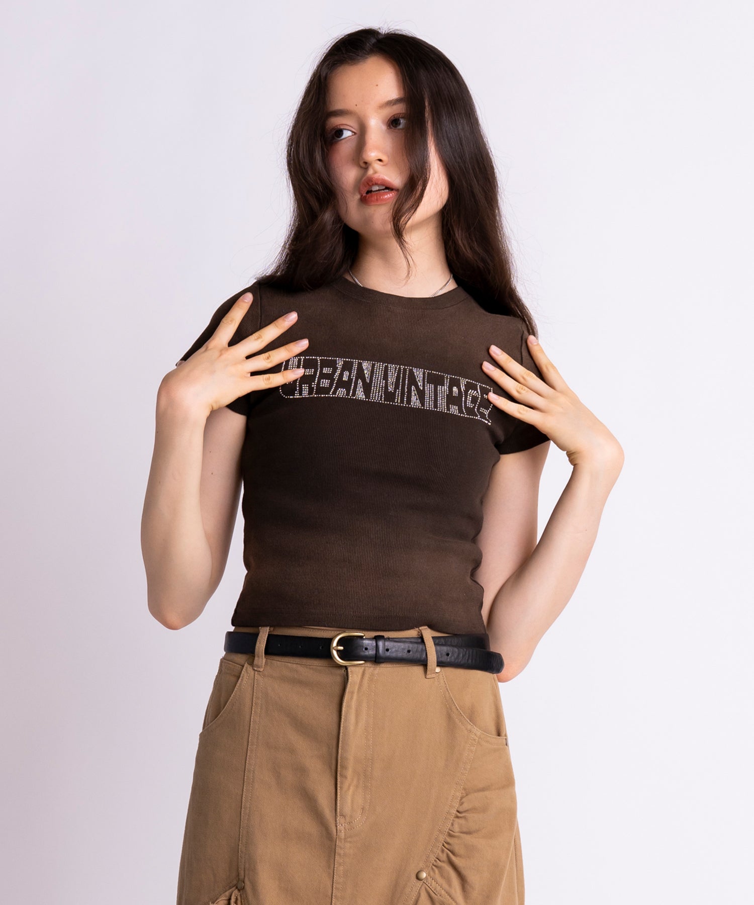 MODEL:171cm/COLOR:BROWN/SIZE:F