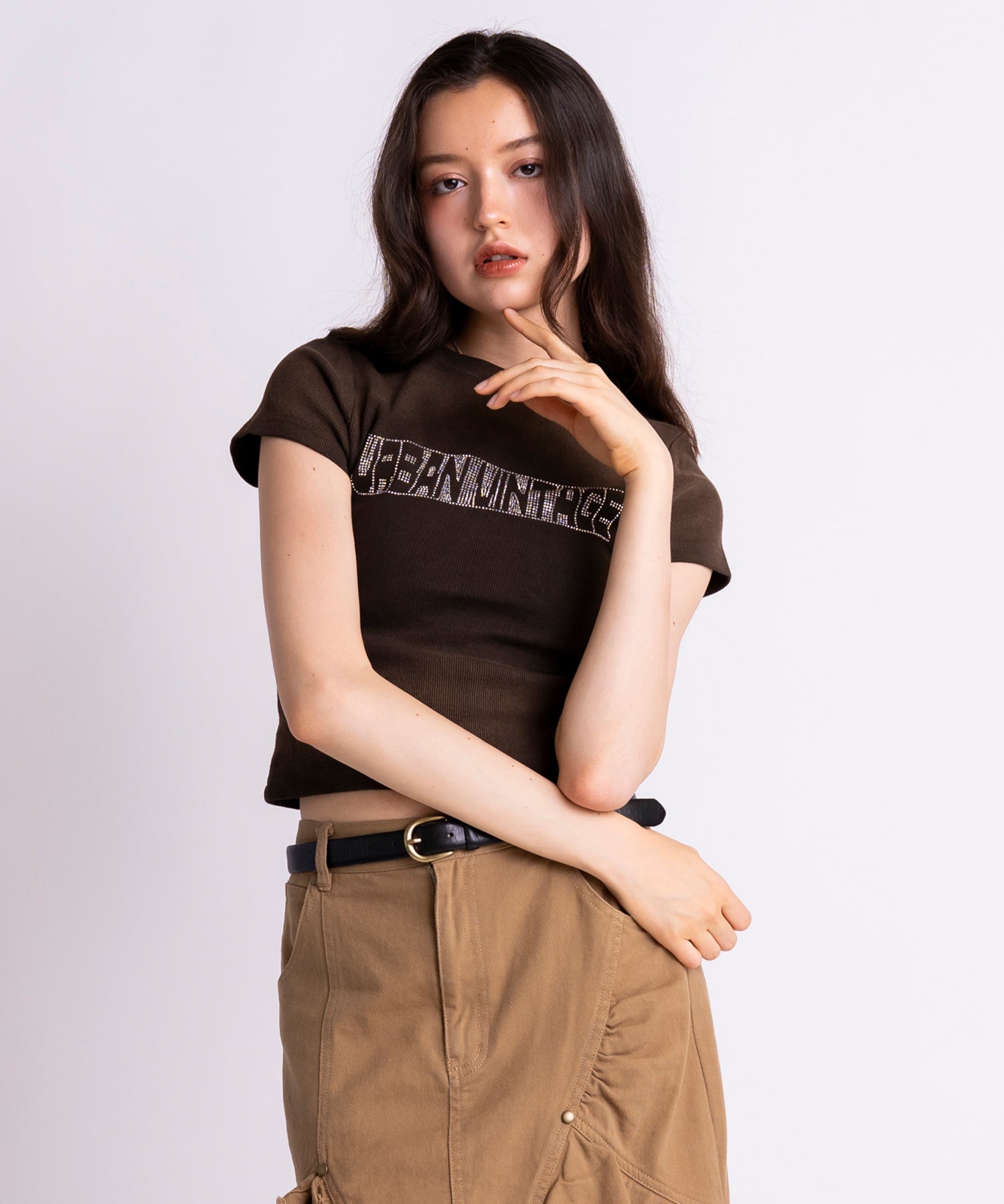 MODEL:171cm/COLOR:BROWN/SIZE:F