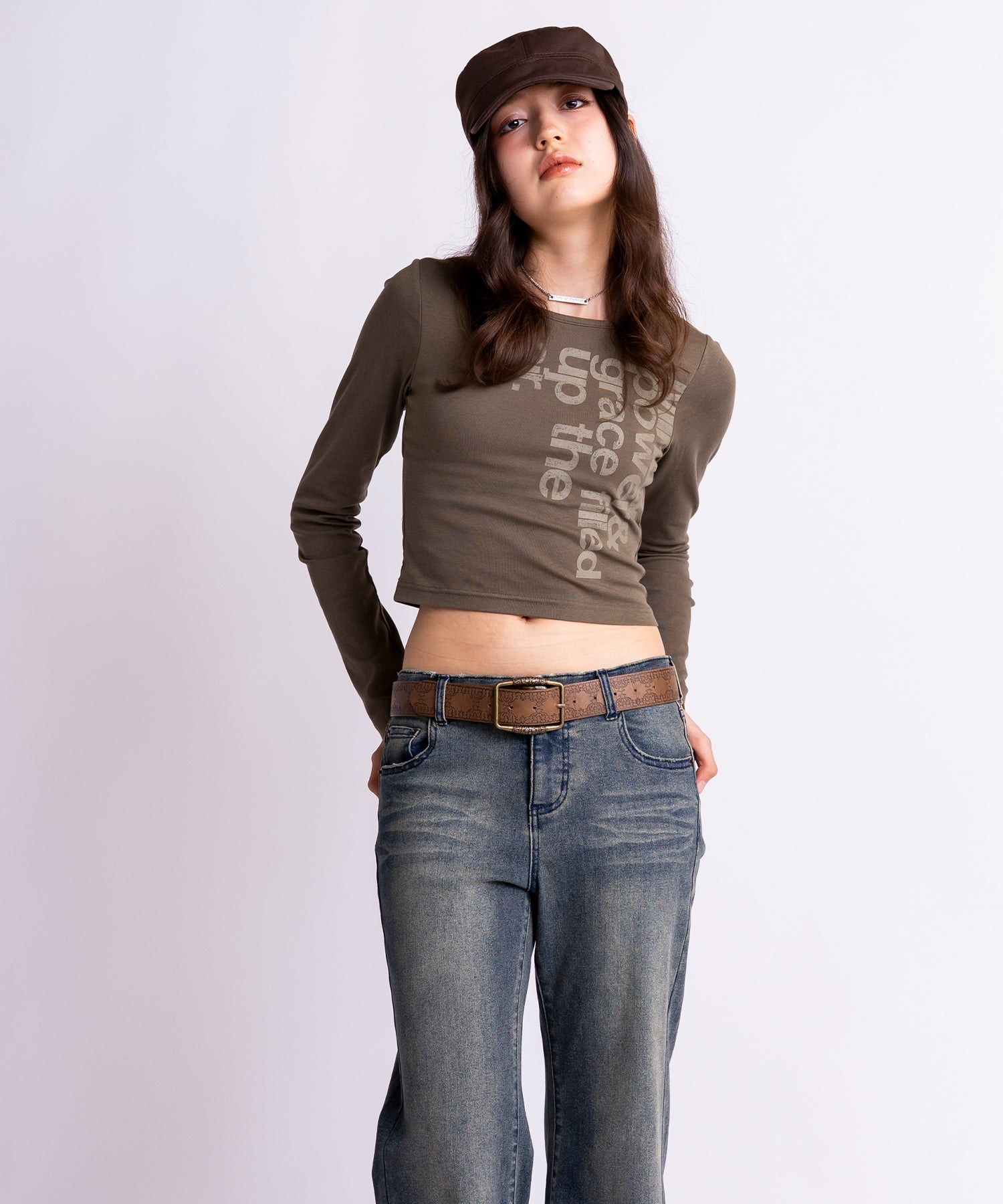 MODEL:171cm/COLOR:KHAKI/SIZE:F