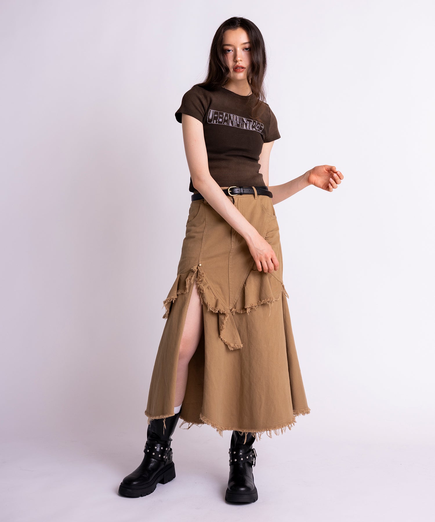 MODEL:171cm/COLOR:BROWN/SIZE:F