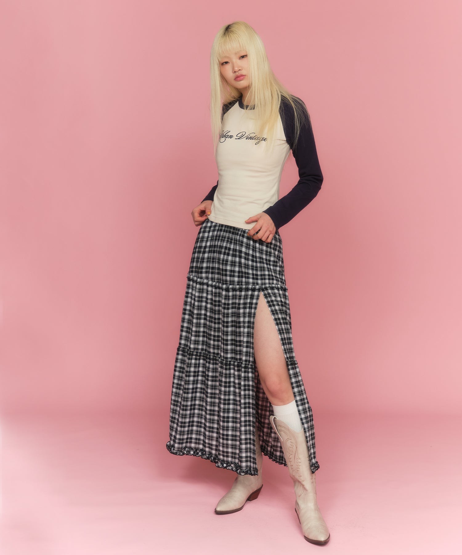 MODEL:174cm/COLOR:NAVY/SIZE:F