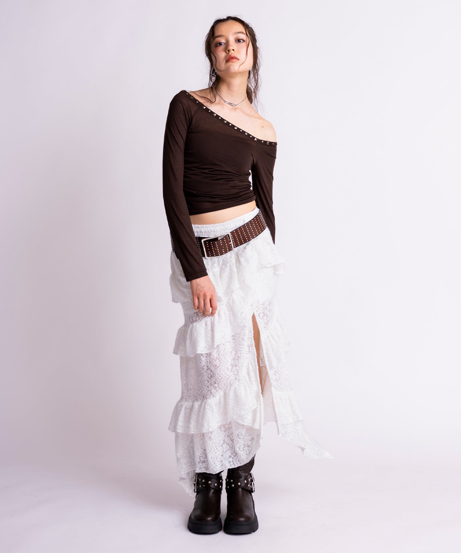 MODEL:163cm/COLOR:BROWN/SIZE:F
