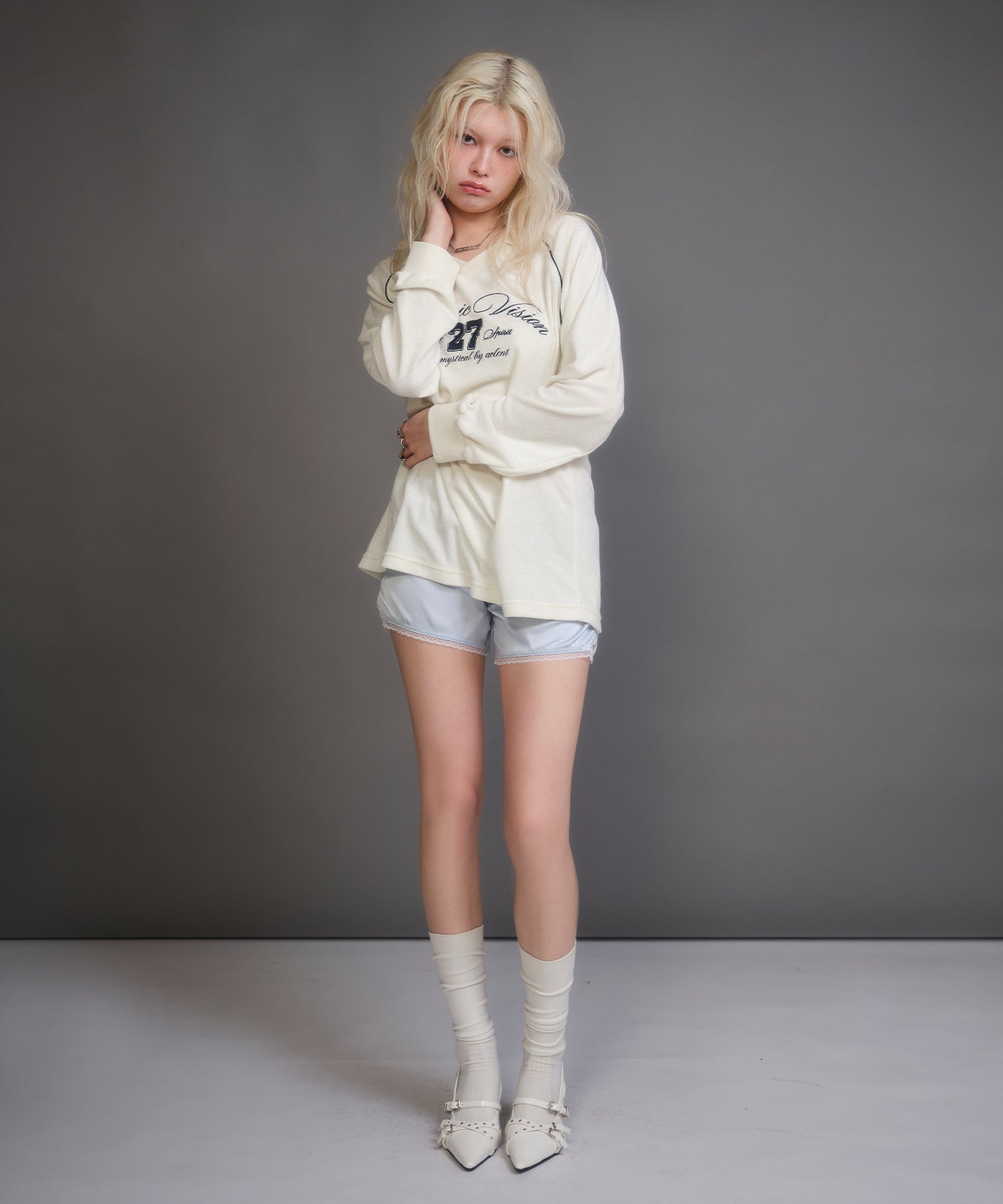 MODEL:170cm/COLOR:IVORY/SIZE:F