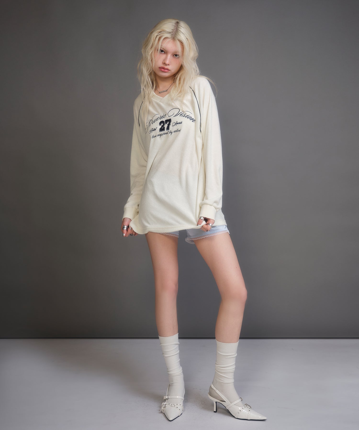 MODEL:170cm/COLOR:IVORY/SIZE:F