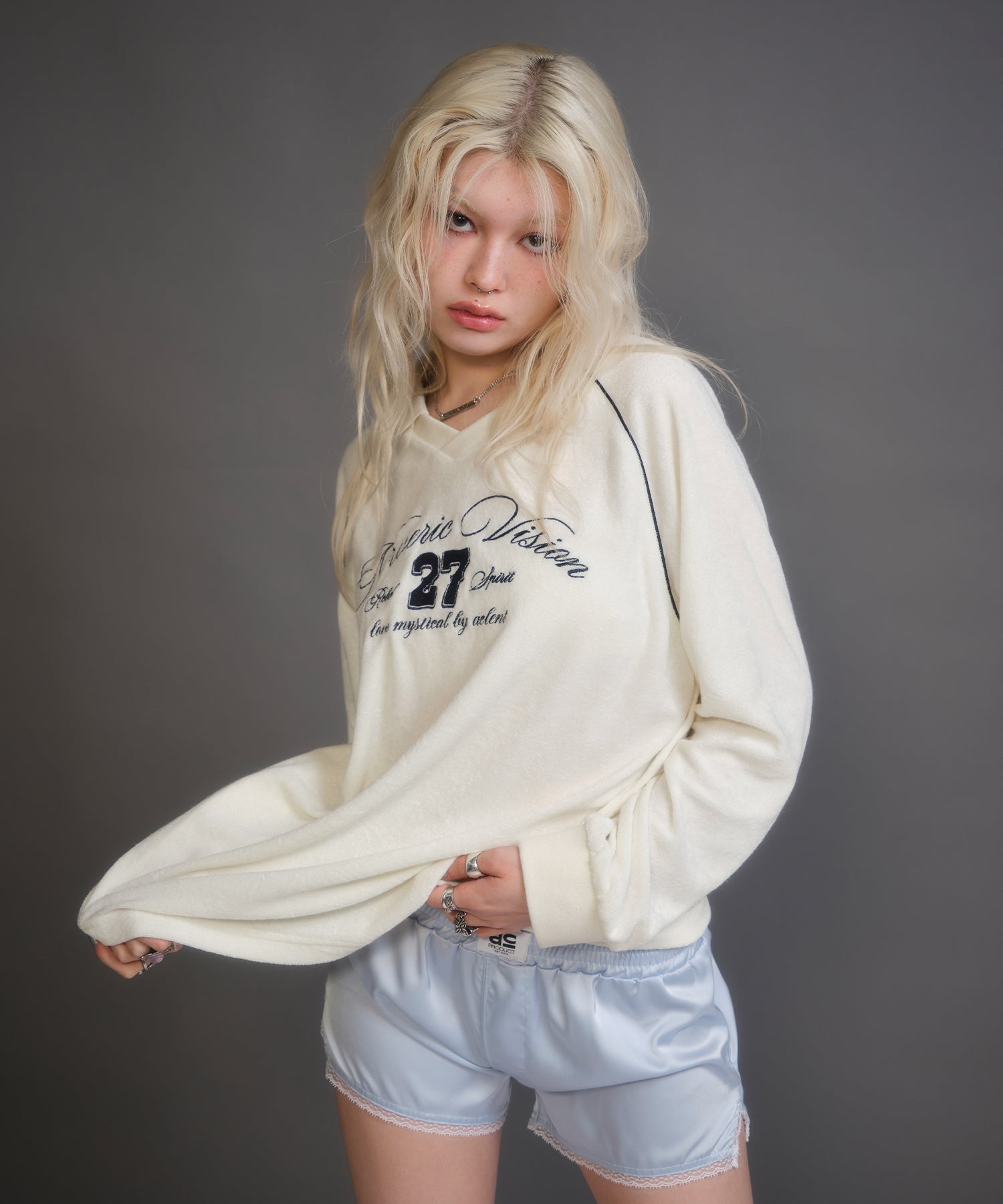 MODEL:170cm/COLOR:IVORY/SIZE:F