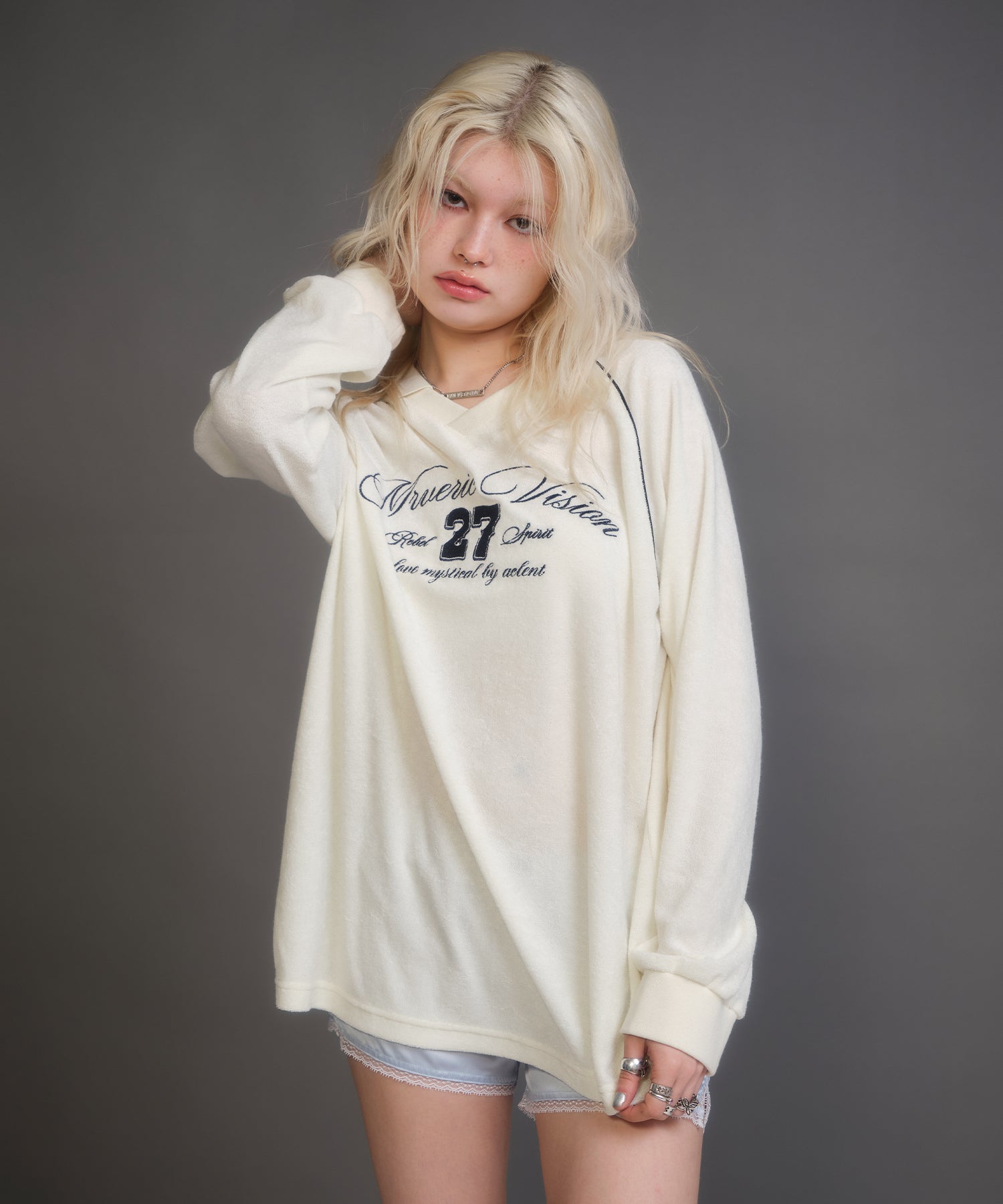 MODEL:170cm/COLOR:IVORY/SIZE:F