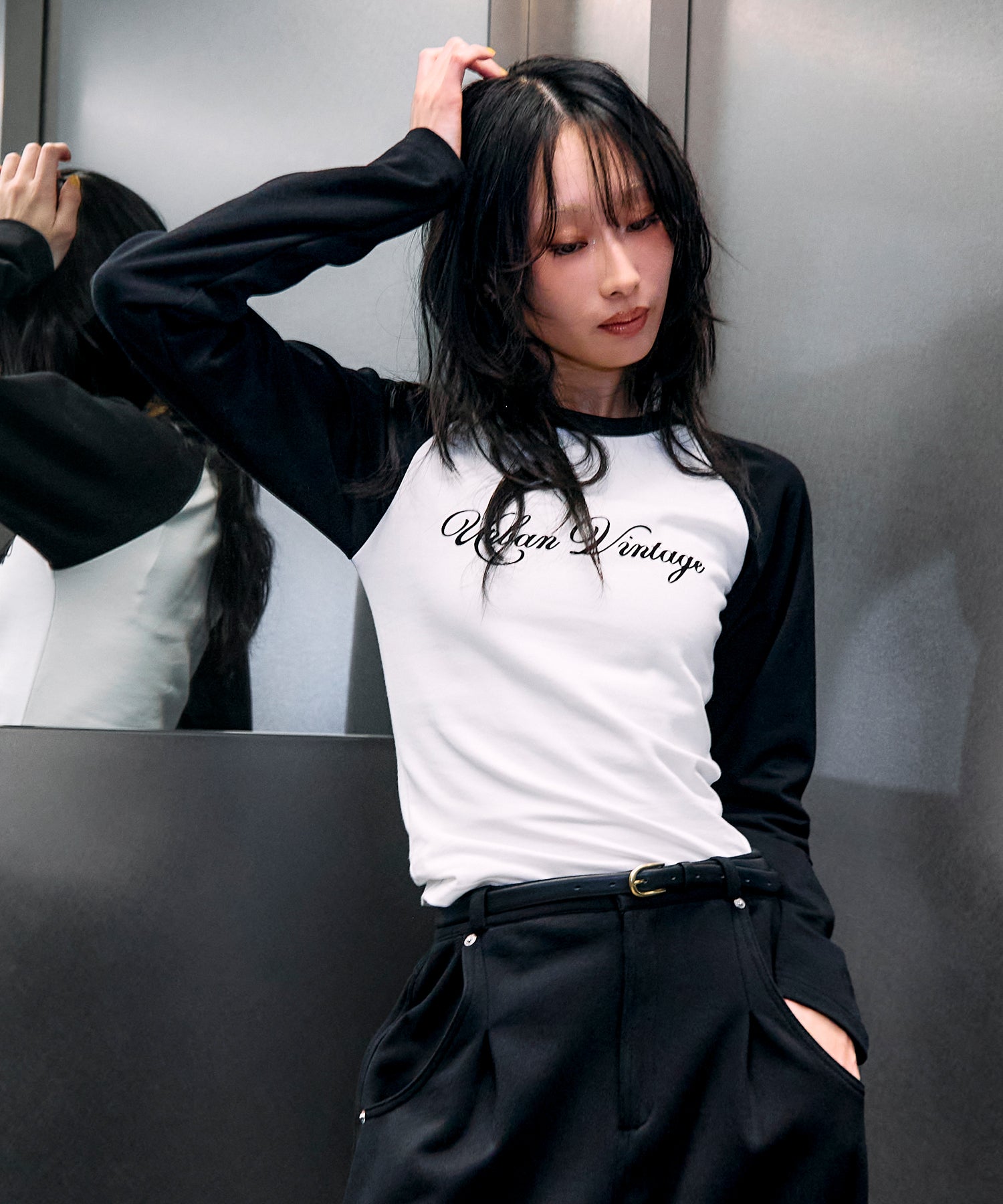 MODEL:170cm/COLOR:BLACK/SIZE:F