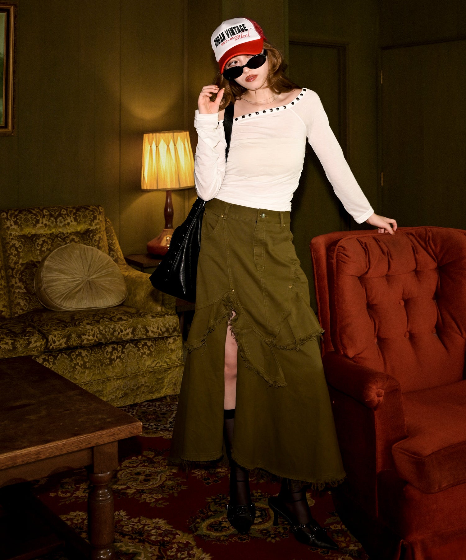 MODEL:163cm/COLOR:WHITE/SIZE:F