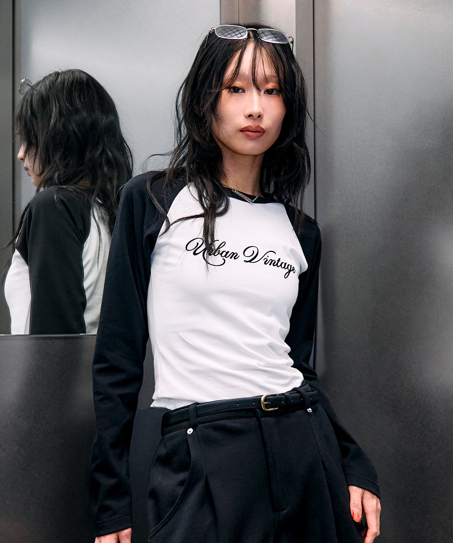 MODEL:170cm/COLOR:BLACK/SIZE:F