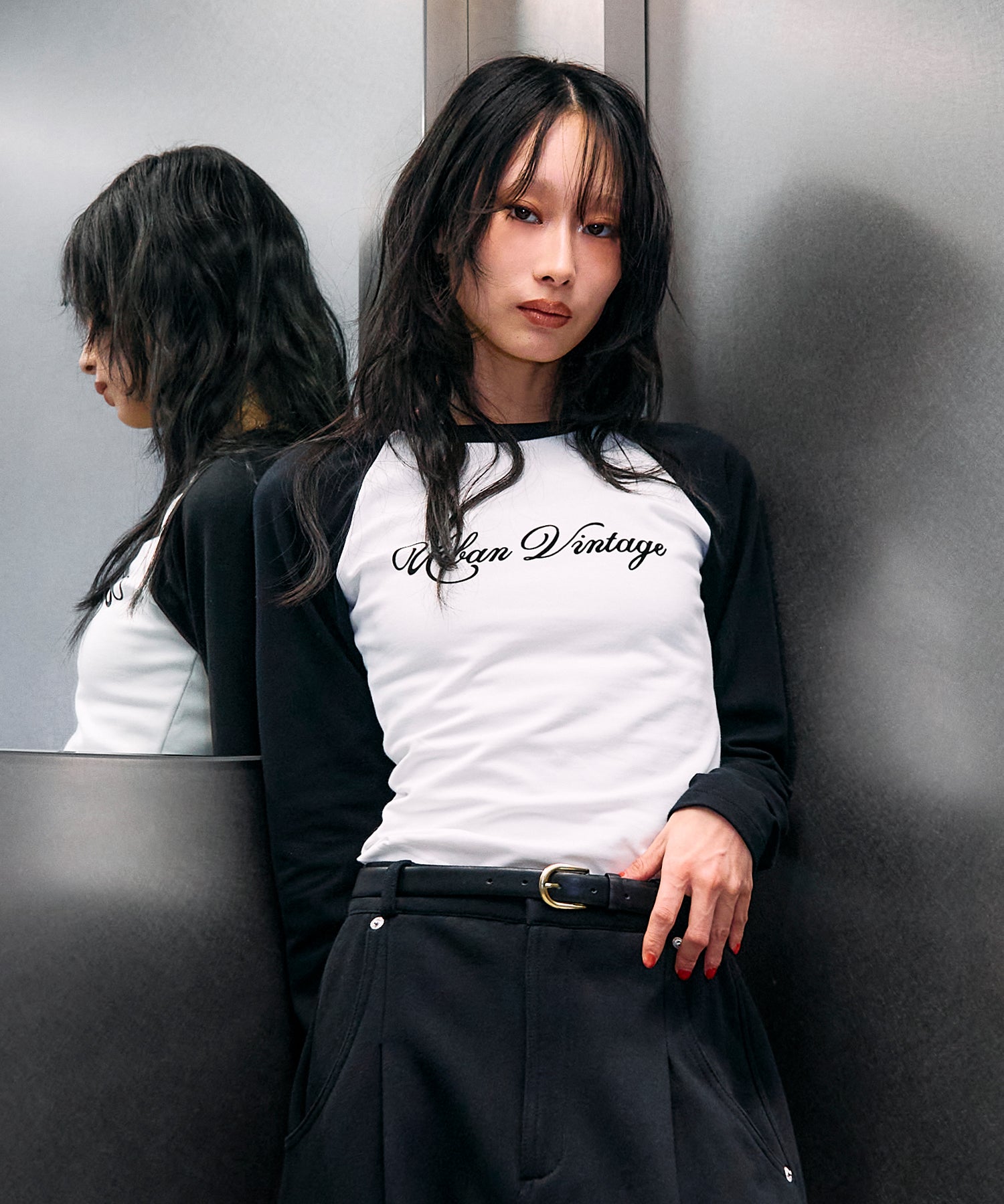 MODEL:170cm/COLOR:BLACK/SIZE:F