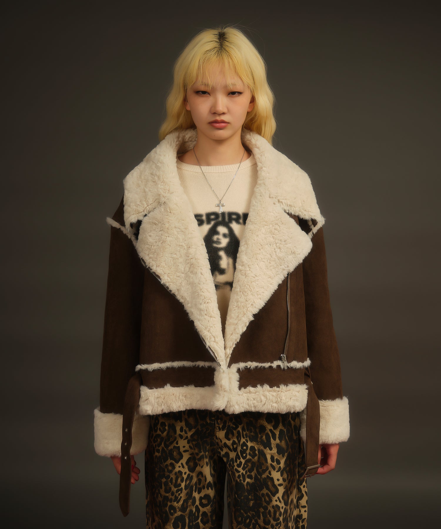 MODEL:174cm/COLOR:BROWN/SIZE:F