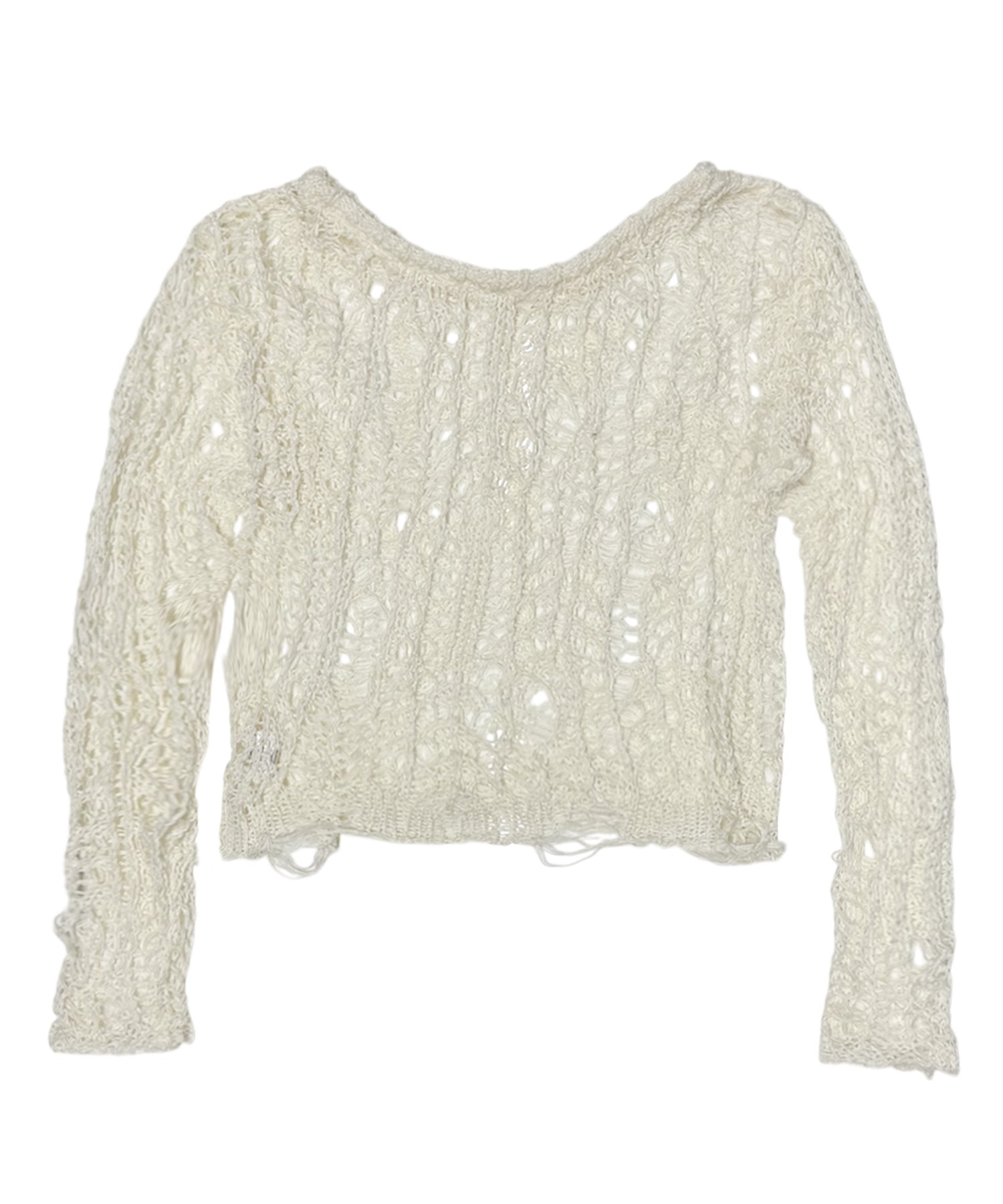 クロシェダメージルーズニット