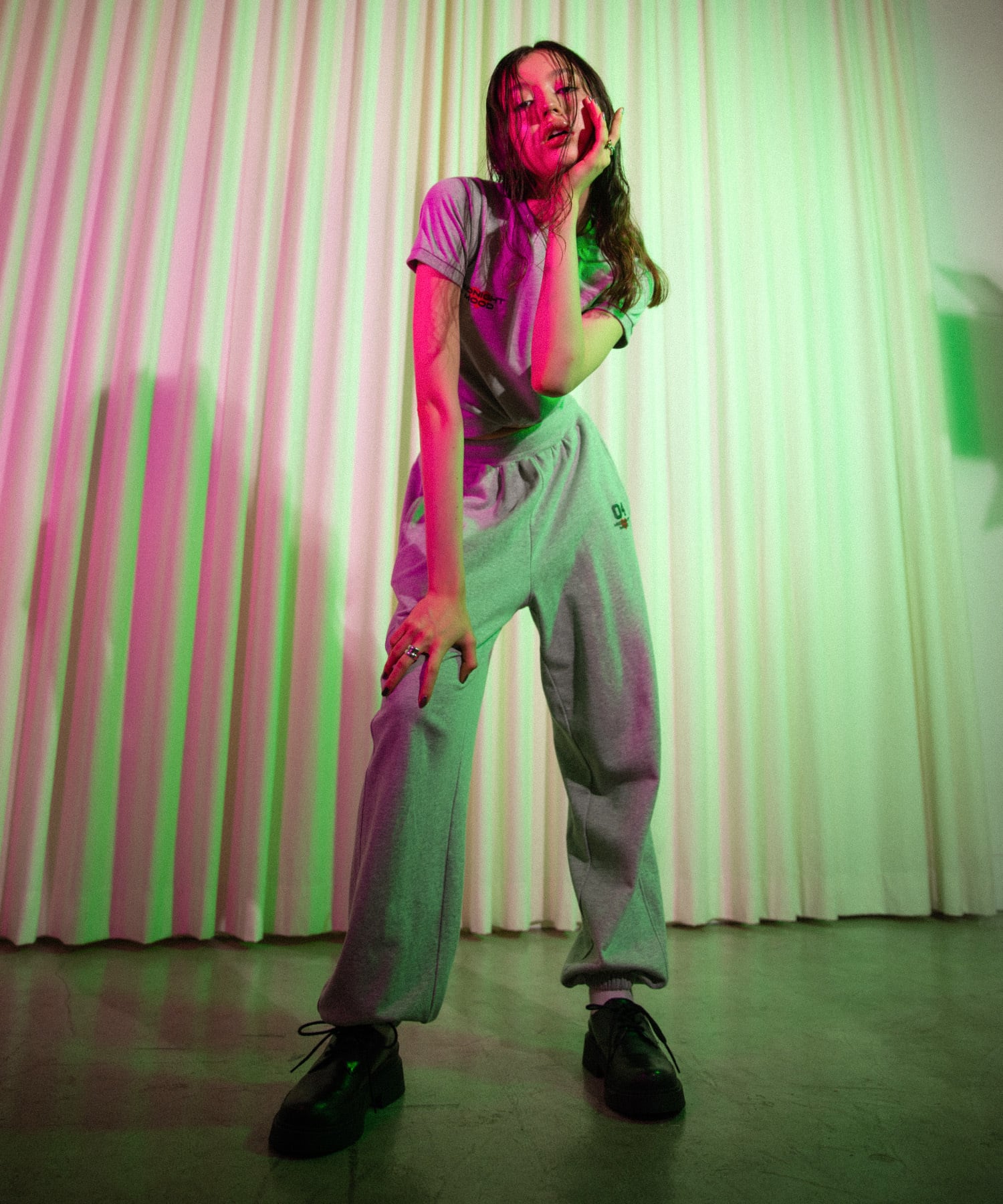 MODEL:172cm/COLOR:GRAY/SIZE:F
