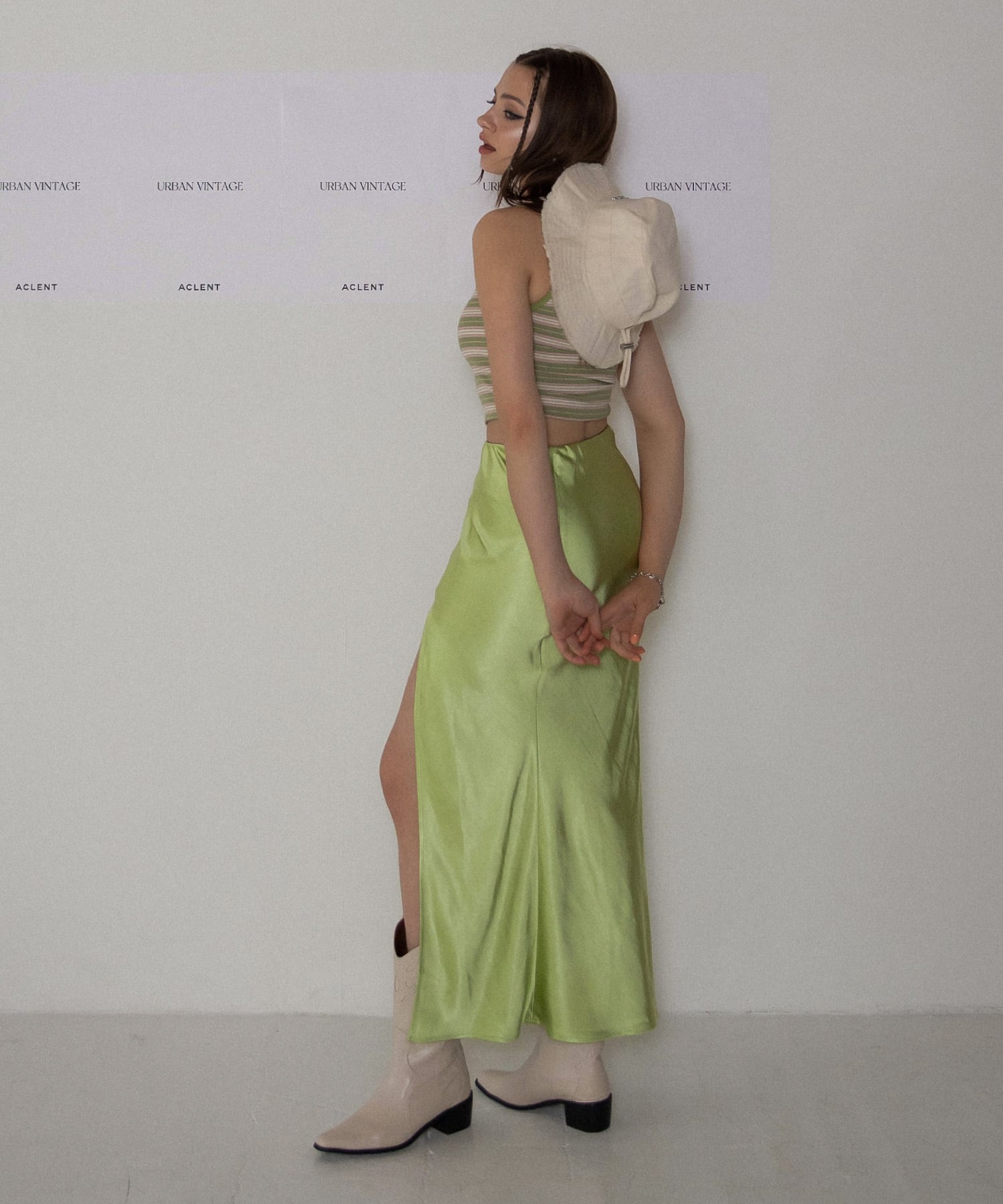 MODEL:172cm/COLOR:GREEN/SIZE:F