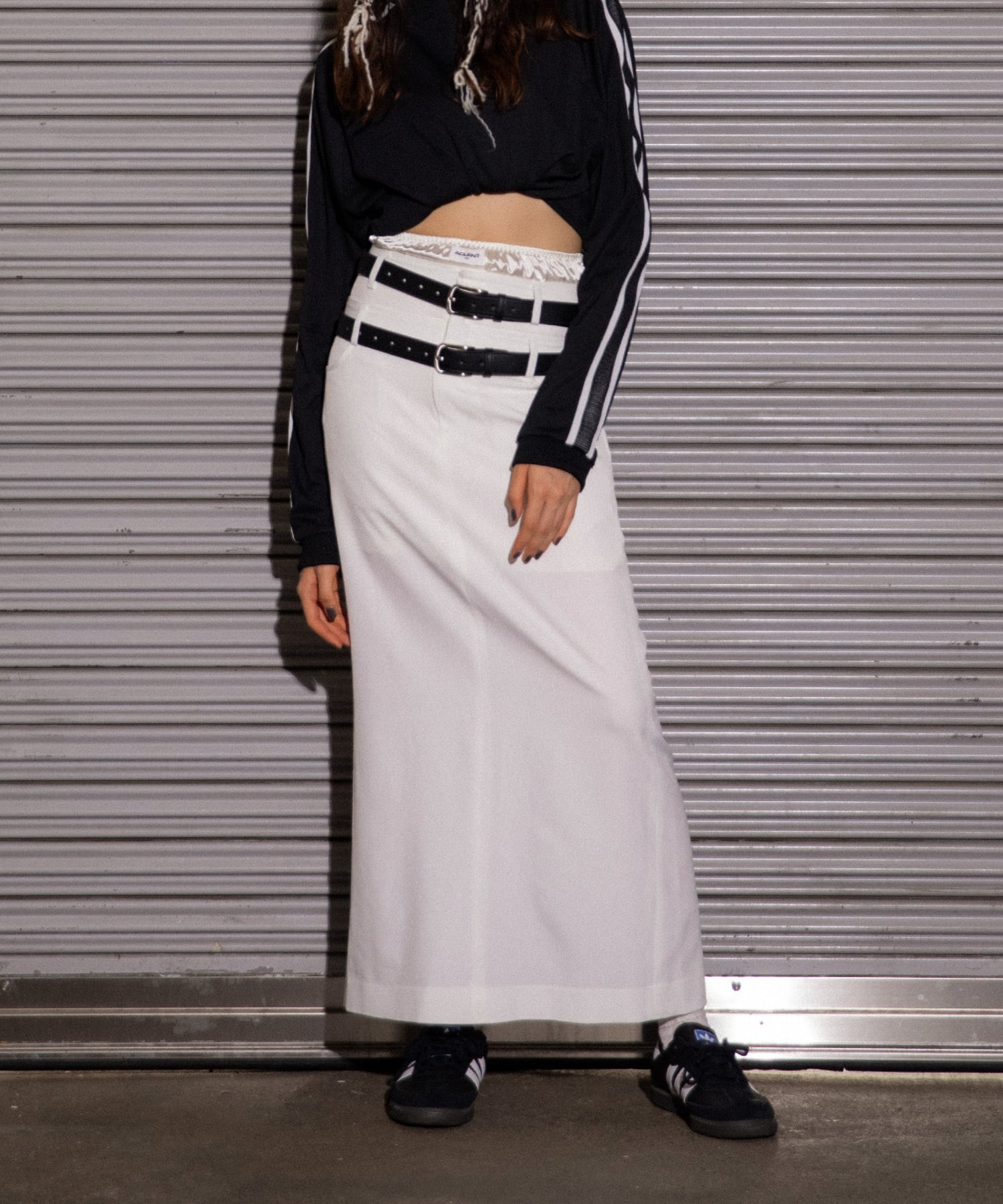 Double belt layered long skirt｜ACLENT（アクレント）