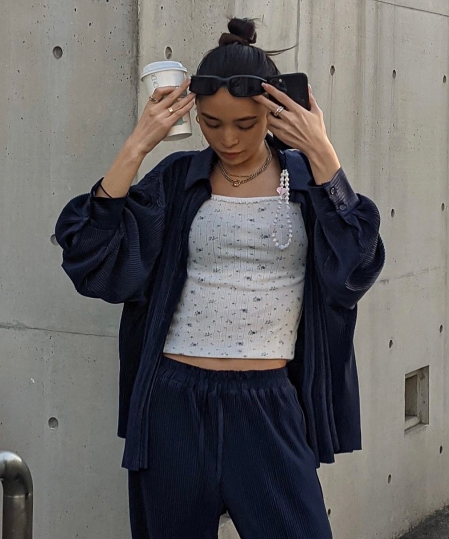 STAFF:168cm/COLOR:NAVY/SIZE:F