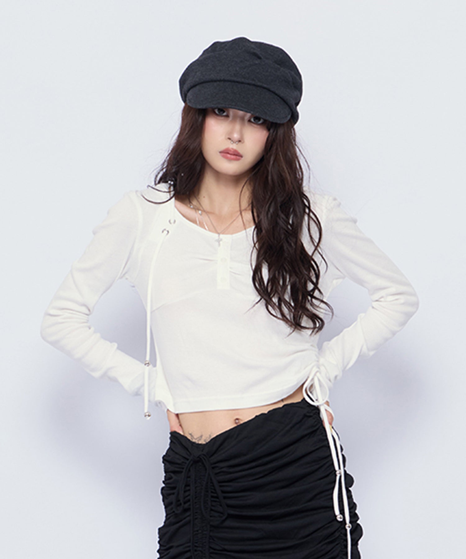 MODEL:160cm/COLOR:WHT/SIZE:F