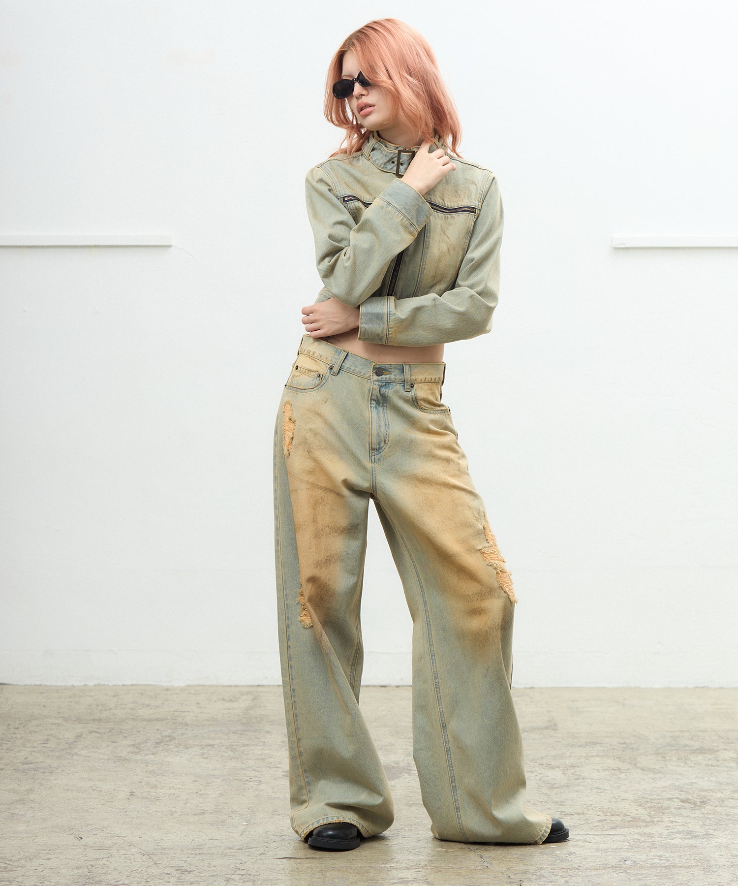 MODEL:170cm/COLOR:LIGHT BLUE/SIZE:M