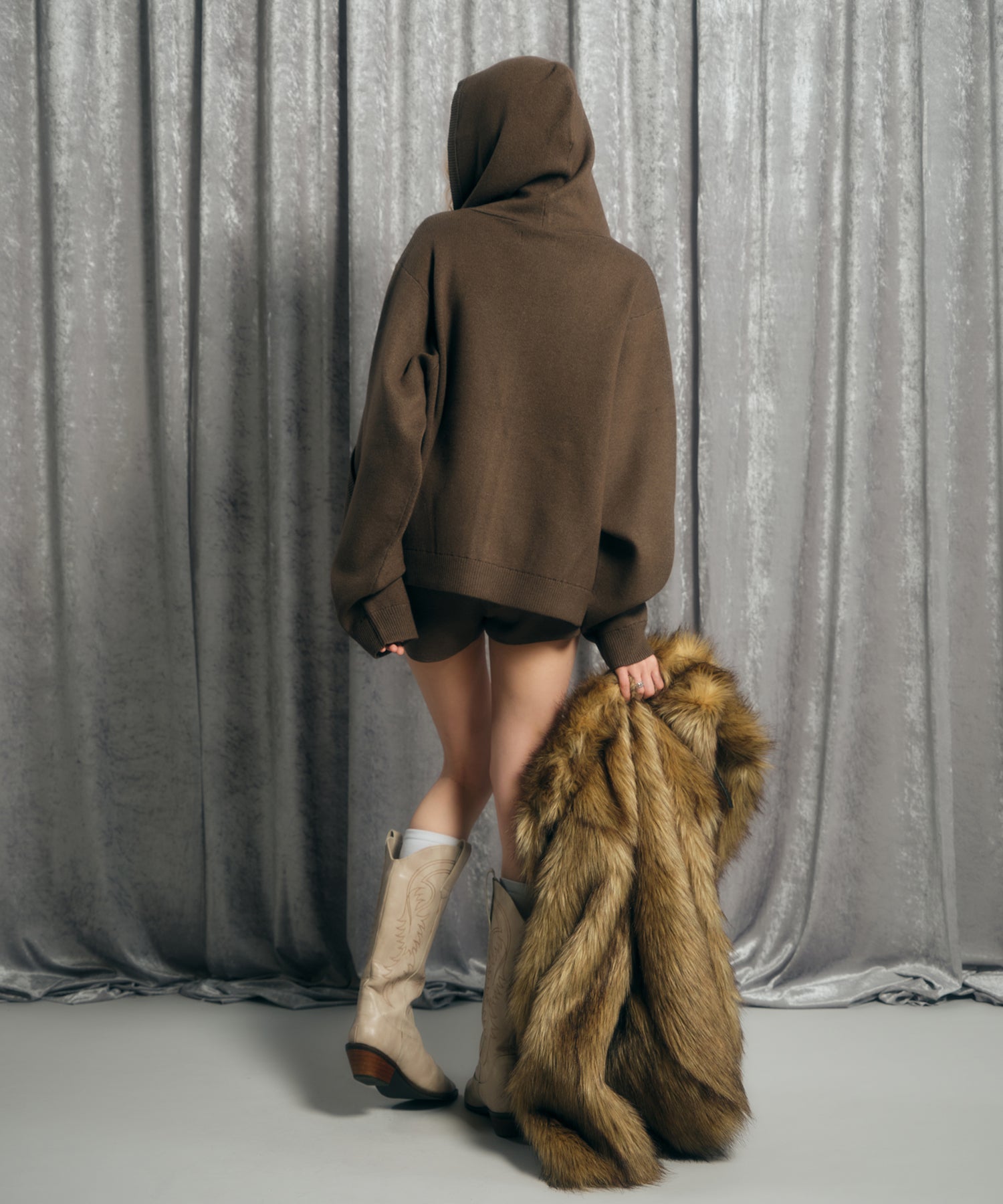 MODEL:170cm/COLOR:BROWN/SIZE:F