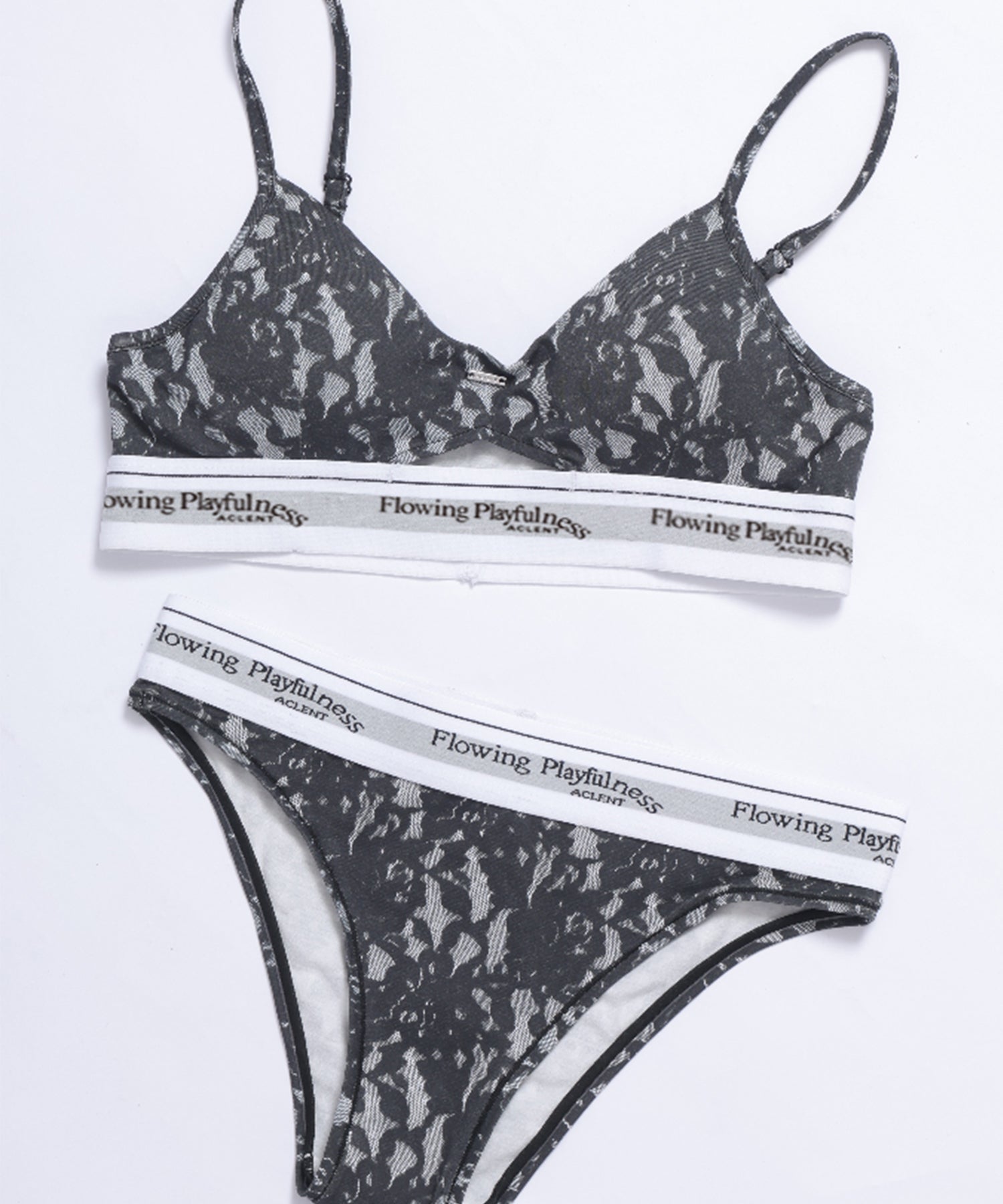 Lace Print Underwear Set